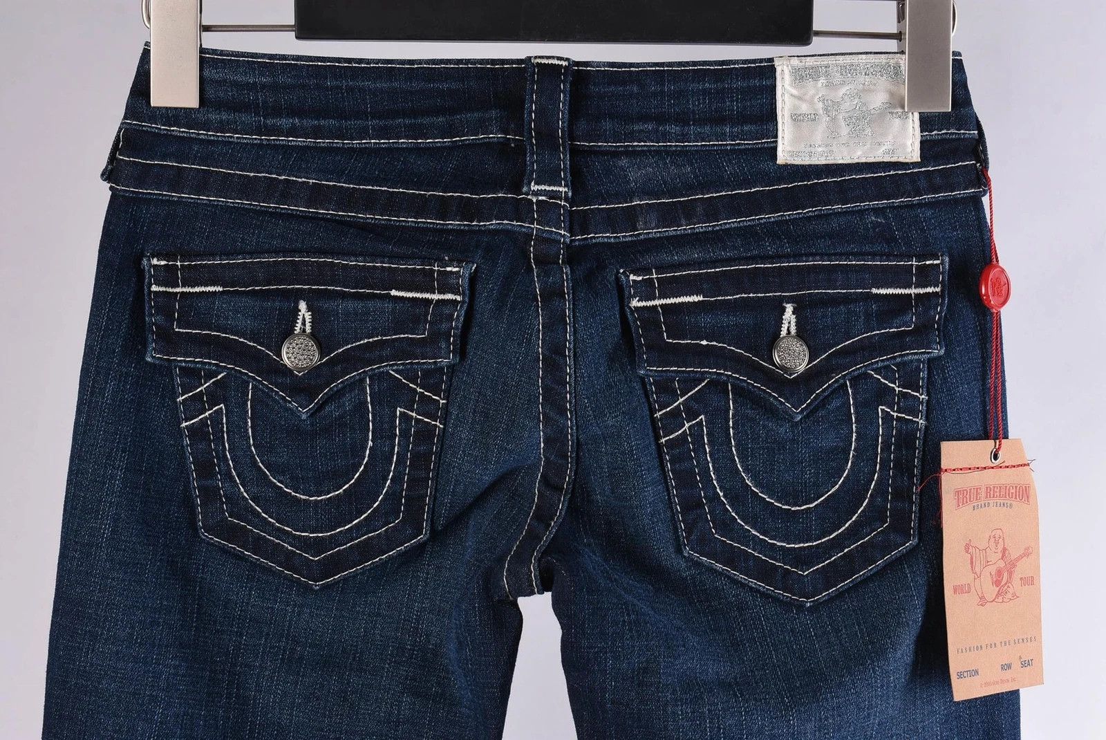 True Religion Women's True Religion Billy Straight Leg Blue Jeans W29 L33 Size 30" / US 8 / IT 44 - 4 Thumbnail