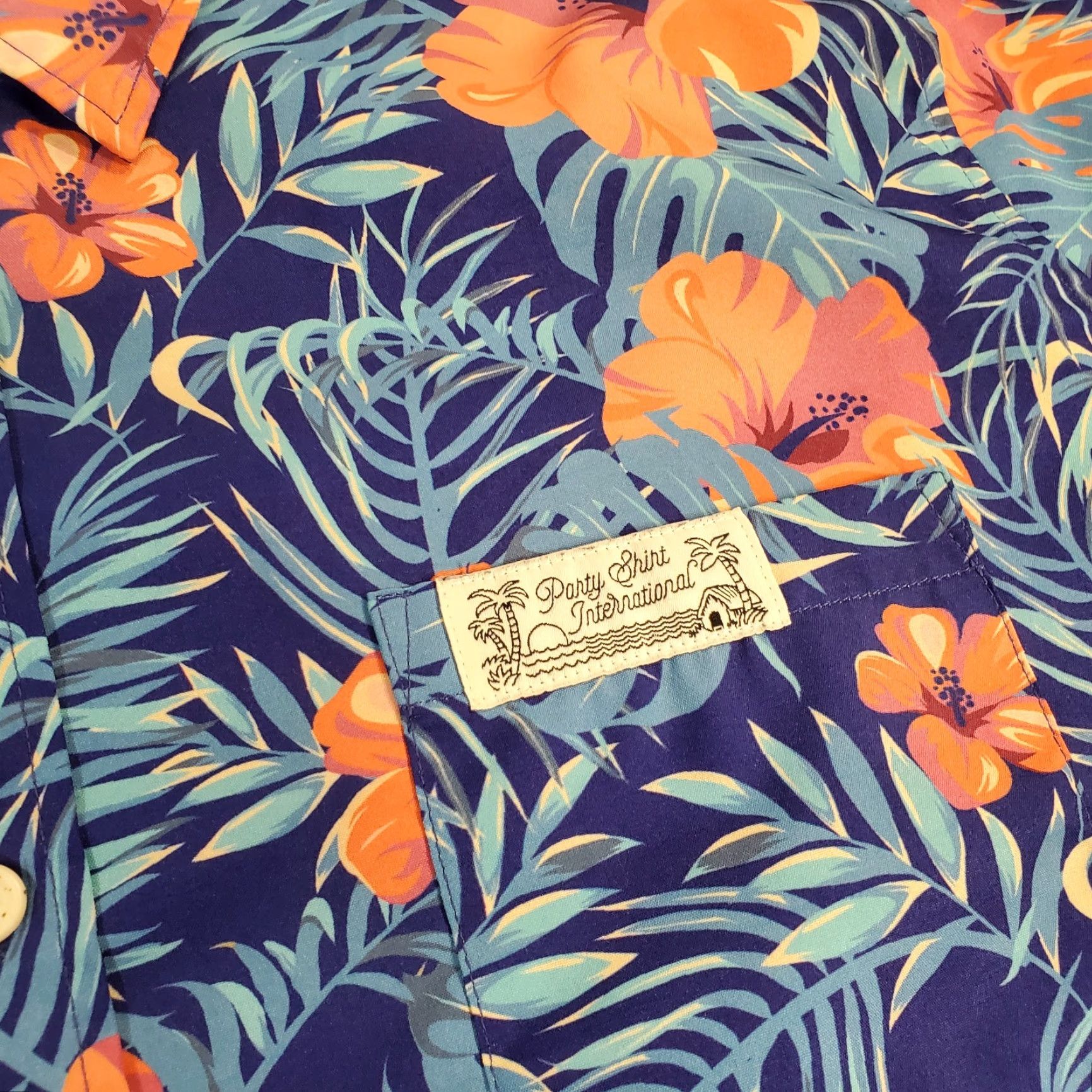 Vintage PSI International Shirt Mens Large Blue Floral Button Up Hawaiian Tropical Tropical Size US L / EU 52-54 / 3 - 3 Thumbnail