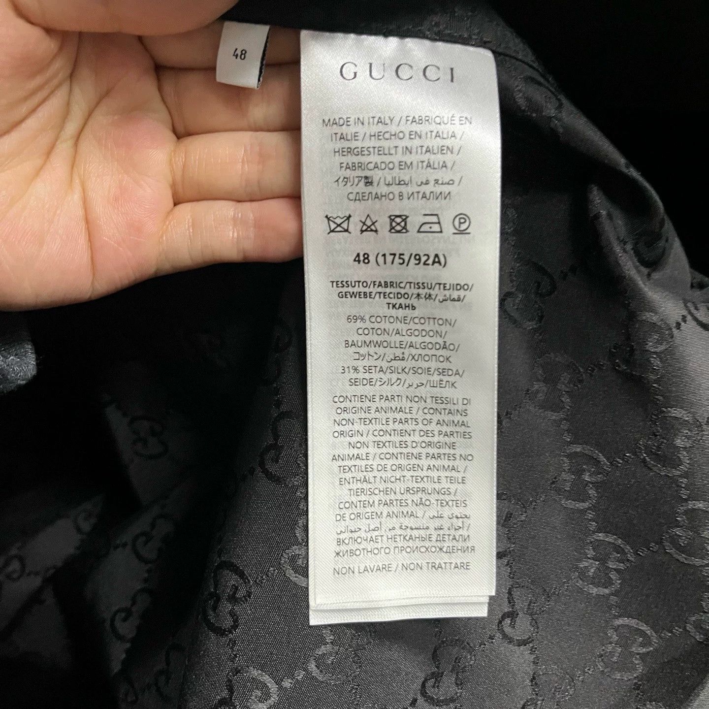 Gucci Gucci Black Pointed Collar Short Sleeve Shirt Size US XXS / EU 40 - 3 Thumbnail