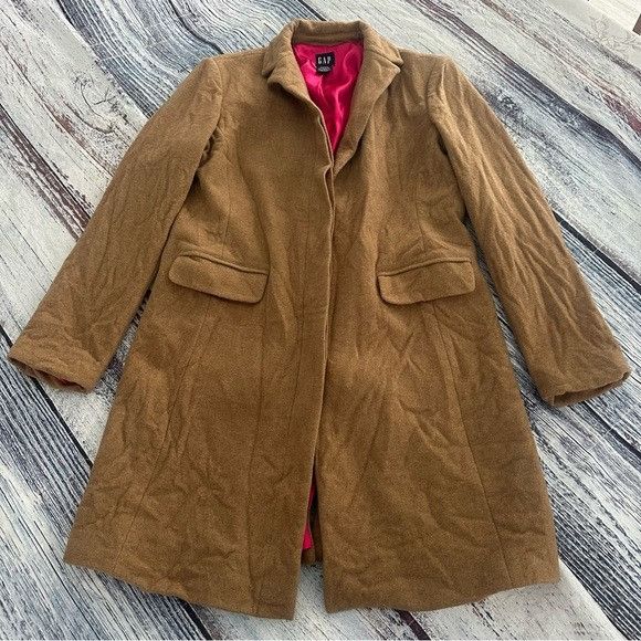 Gap Vintage GAP Y2K Wool/Cashmere Women's Tan Overcoat Size M / US 6-8 / IT 42-44 - 2 Thumbnail