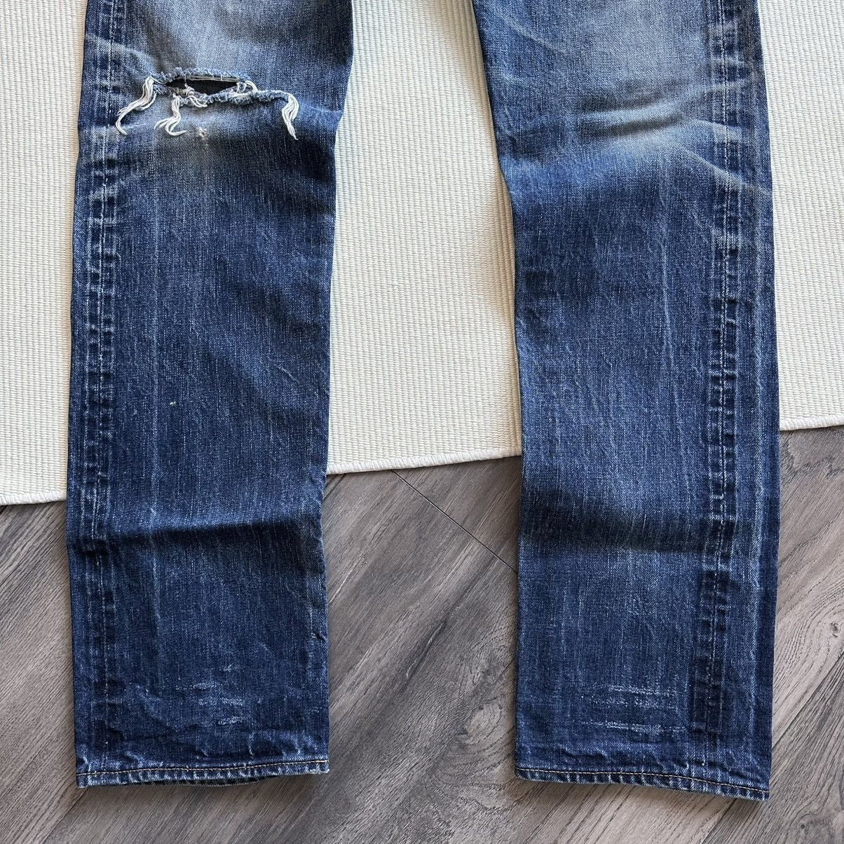 Japan Blue Vintage Japan Blue Distressed Straight Leg Jeans Size US 36 / EU 52 - 2 Thumbnail