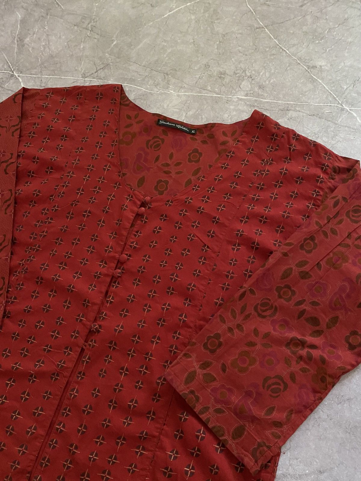 Designer × Gudrun Sjoden Gudrun Sjoden Geometric Cardigan 100% Organic Cotton Size XL Size XL / US 12-14 / IT 48-50 - 3 Thumbnail