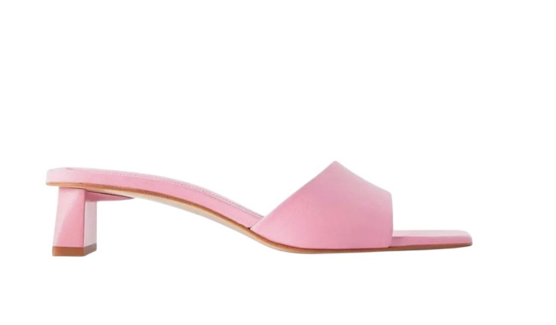 Zara Zara sugar pink mules genuine leather 37 size Size US 7 / IT 37 - 3 Thumbnail