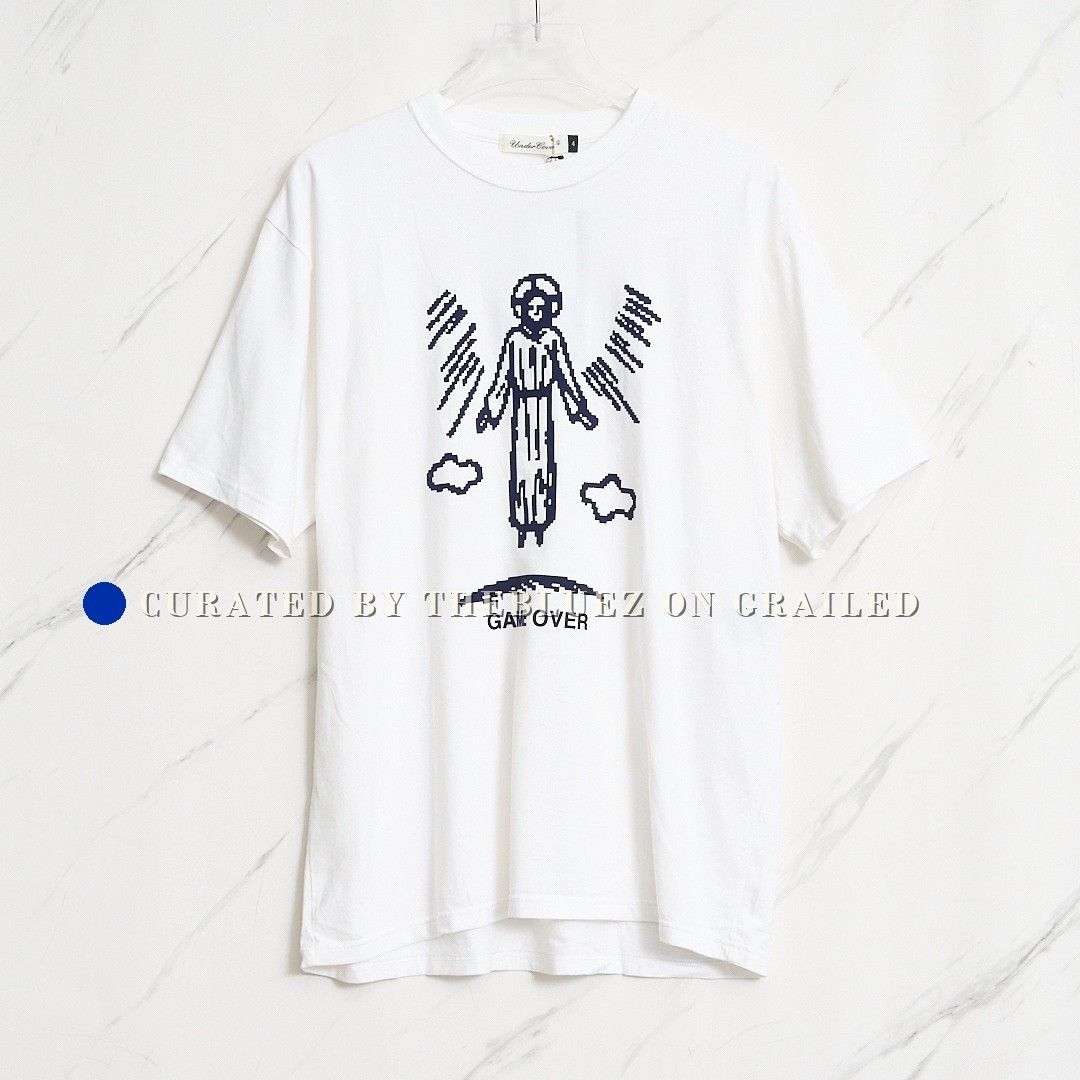 Undercover Men's Flocked Angel Graphic T-Shirt in White, Men's