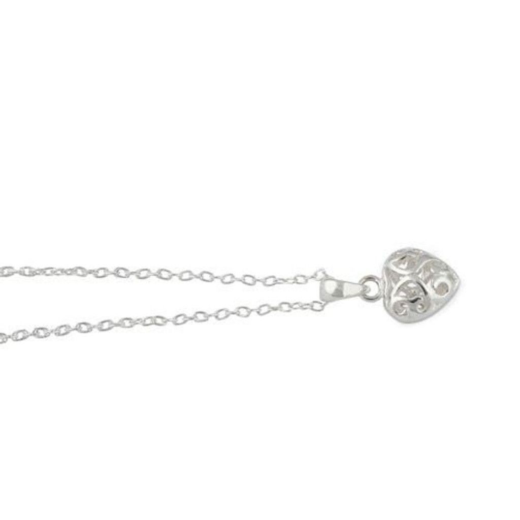 Other Sterling Silver Curly Heart Necklace New Size ONE SIZE - 4 Thumbnail