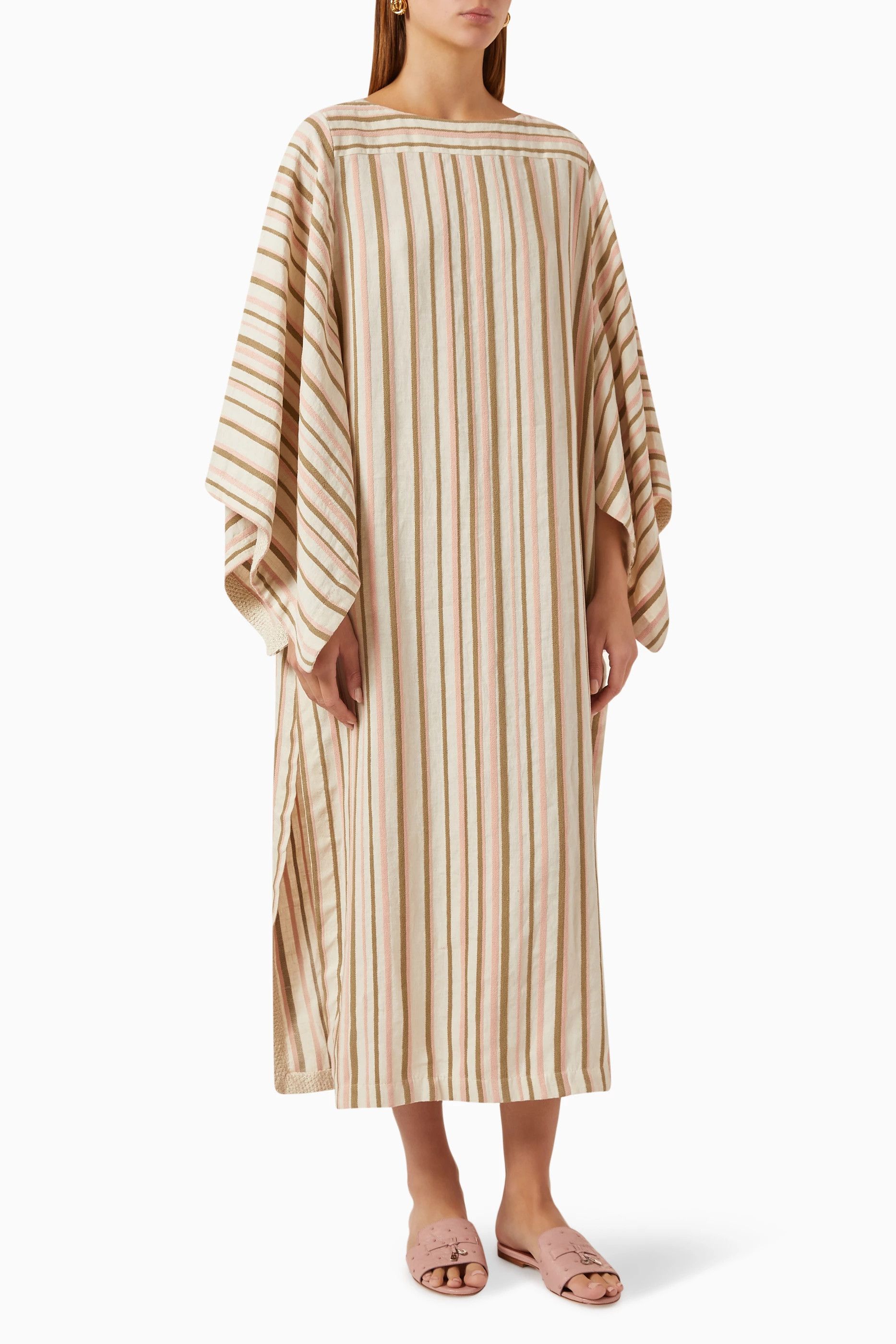 Loro Piana o1srvl11e0824 Veronica Terry Maxi Dress in Multicolor Size XL / US 12-14 / IT 48-50 - 3 Thumbnail