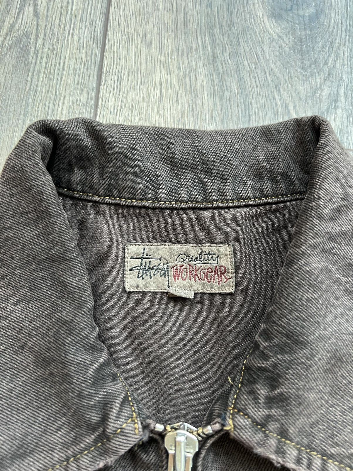 Stussy Stussy Denim Zip Work Jacket Espresso Large Size US L / EU 52-54 / 3 - 3 Thumbnail