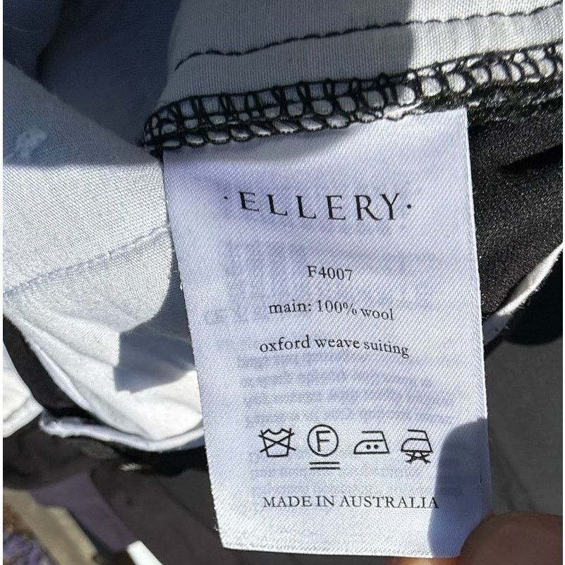 ELLERY Ellery Black Flared Trousers White Contrast Stitching Size 4 Size 27" / US 4 / IT 40 - 5 Thumbnail