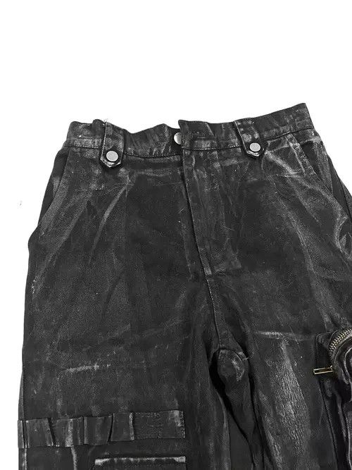 VIBE Punk Rock Heavy Industrial Detachable Streamer Cargo Pants Size US 32 / EU 48 - 4 Thumbnail