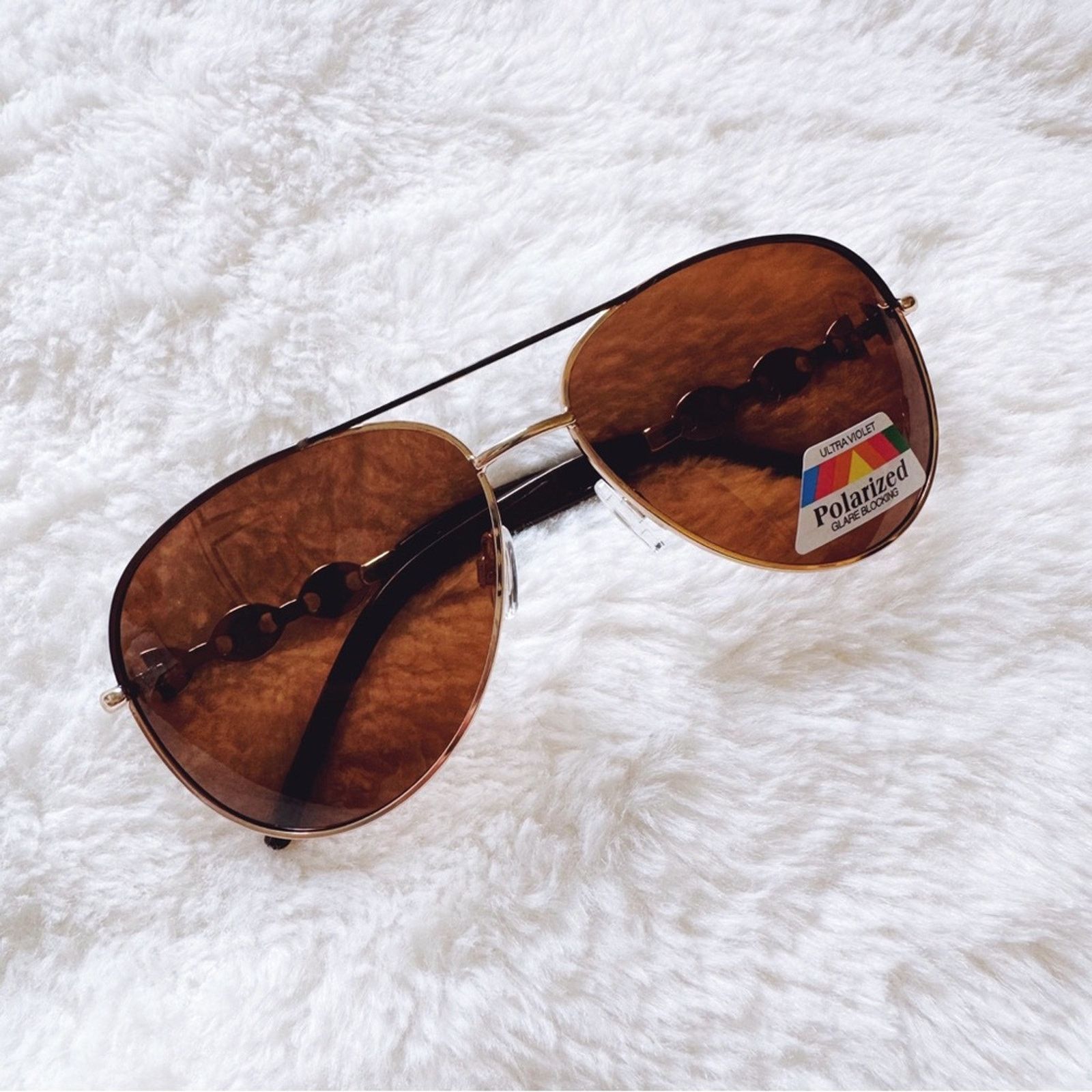 Other Brooklyn Brown Sleek Aviator Sunglasses Size ONE SIZE - 4 Thumbnail