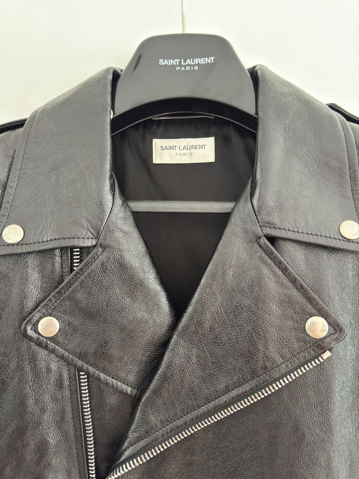 Saint Laurent Paris Saint Laurent Leather Biker Jacket Size US L / EU 52-54 / 3 - 2 Thumbnail