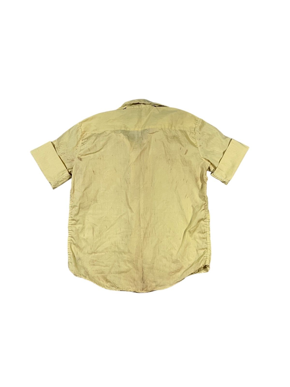 Vintage Vintage 70s Yellow Short Sleeve Loop Collar Shirt Size S / US 4 / IT 40 - 2 Thumbnail