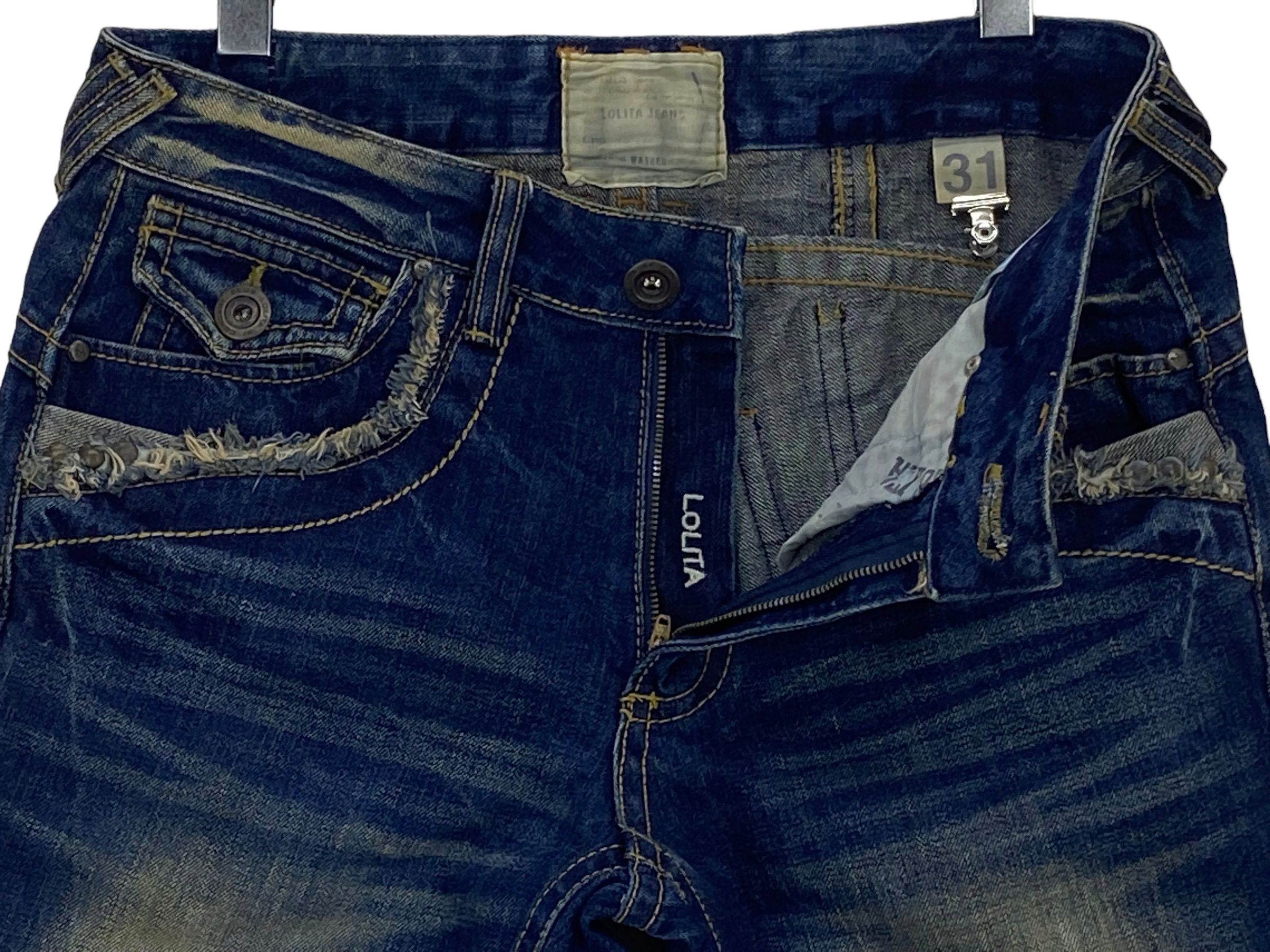 Japanese Brand Lolita Jeans Embellished Pants New Age Cowboys Size 31" - 7 Thumbnail