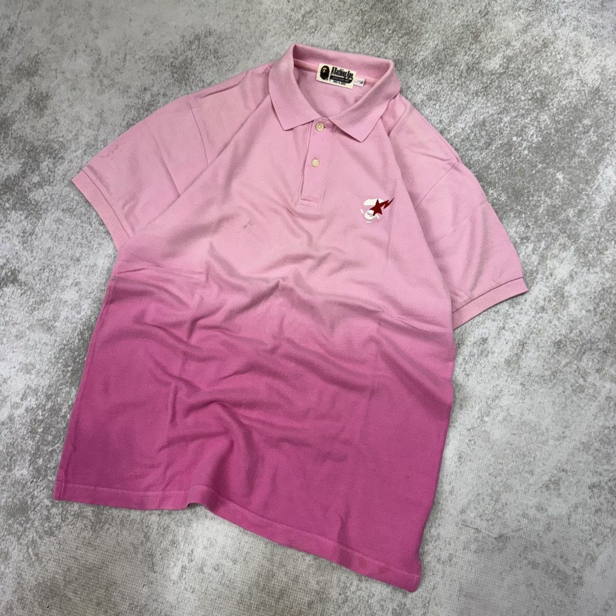 Bape A Bathing Ape lighting ombre poloshirt Size US L / EU 52-54 / 3 - 2 Thumbnail