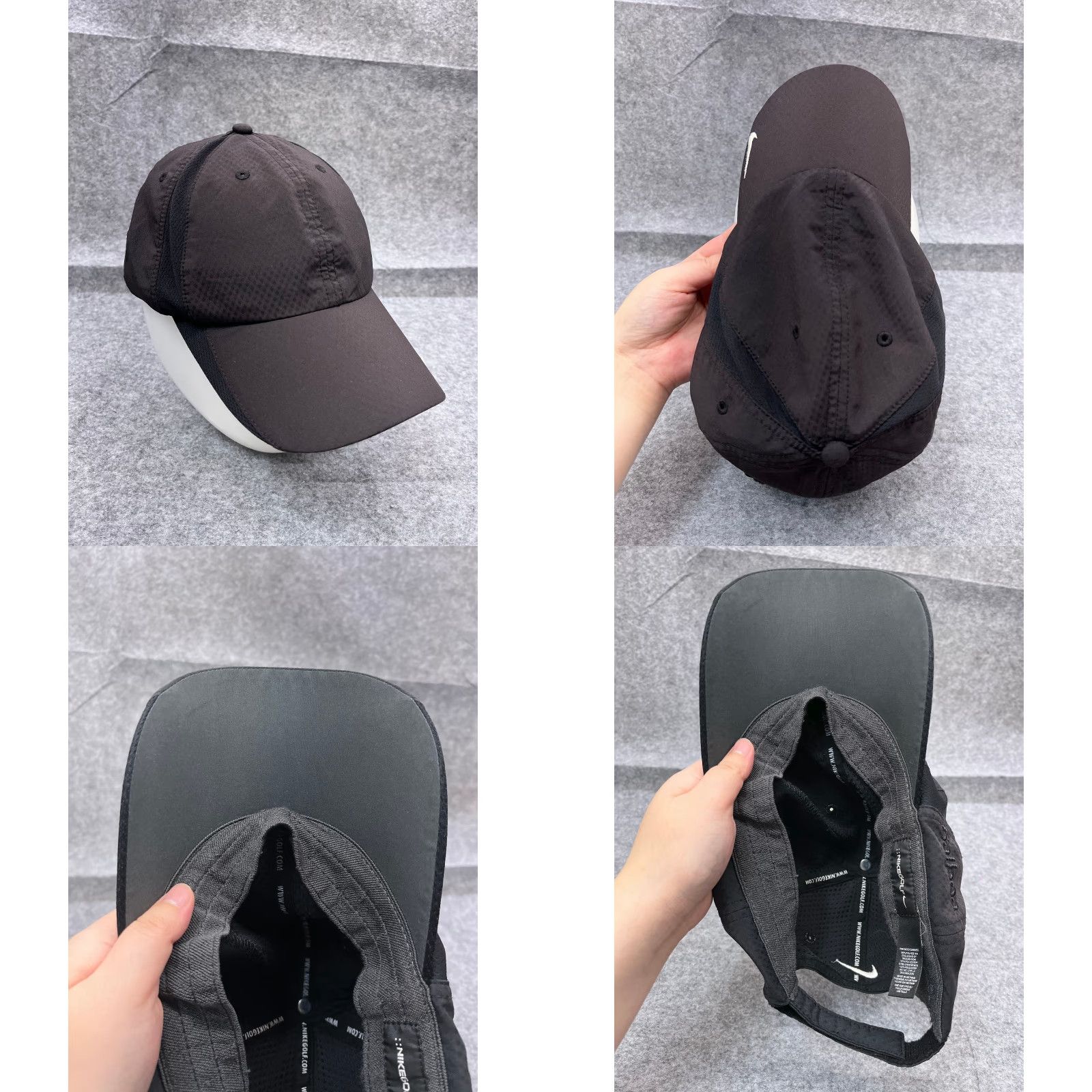 Nike Nike Golf Hat Cap Adjustable One Size Black Balboa 100% Polyester Outdoor Sports Men Womens Golfer Cap Size ONE SIZE - 8 Thumbnail