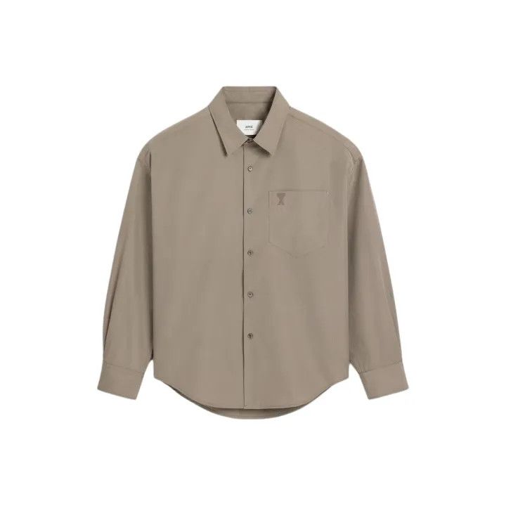 AMI AMIPARIS Relaxed Fit Long Sleeve Shirt 0079 Size US L / EU 52-54 / 3 - 1 Thumbnail