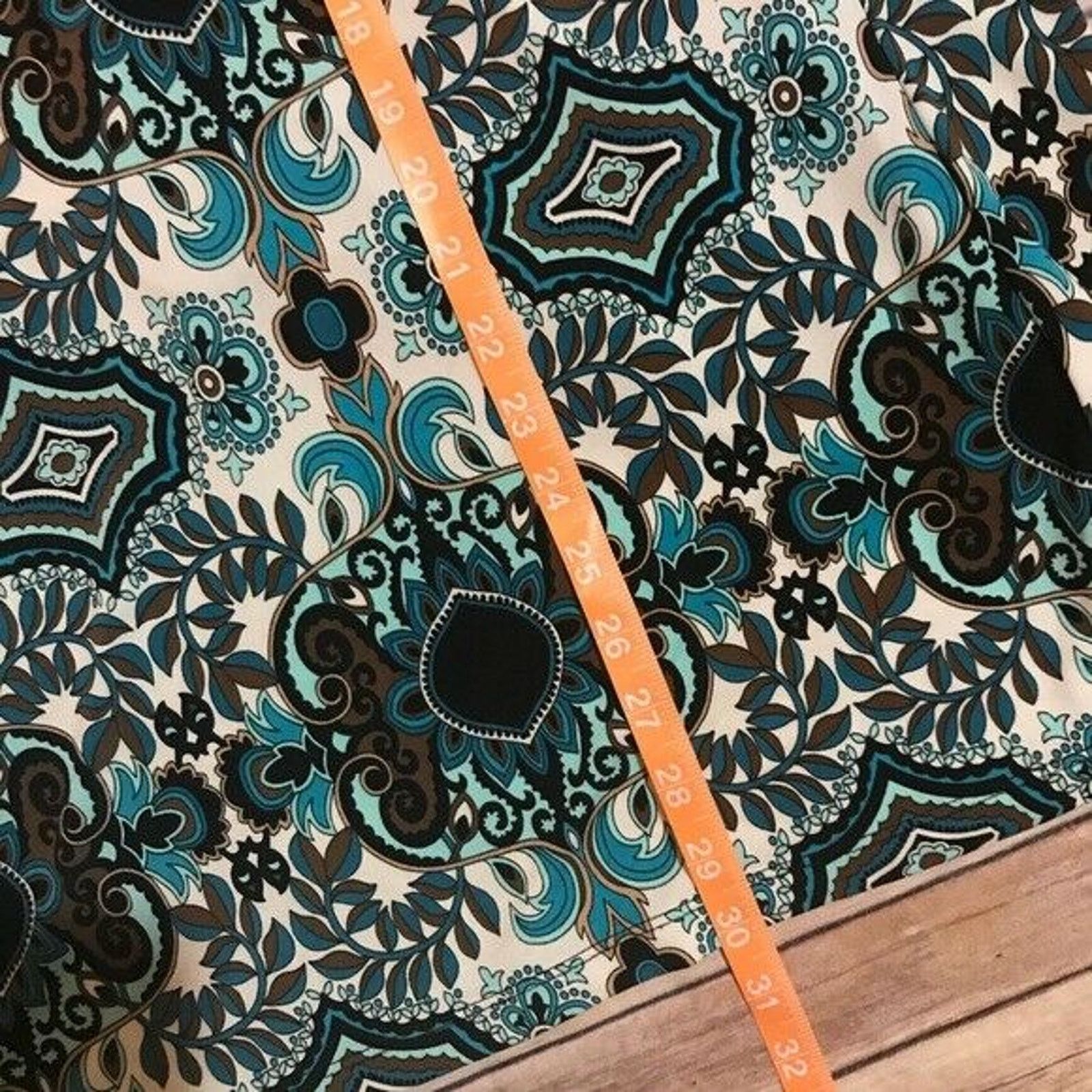 Other JTB Woman Blue Brown Teal Paisley Drape Top 26/28 NEW NWT Size 4XL / US 24-26 - 6 Thumbnail