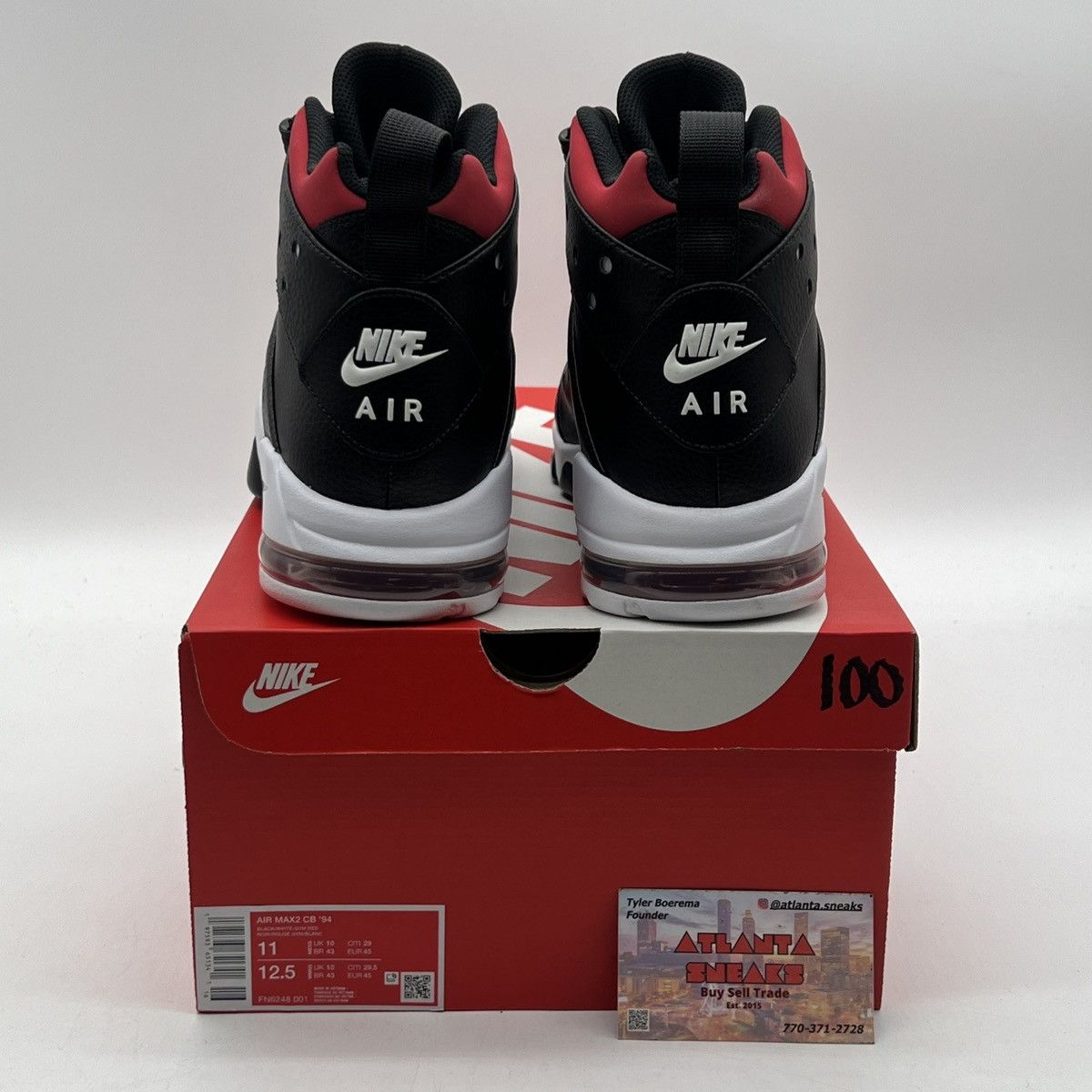 Jordan Brand Nike air max 2 black gym red Size US 11 / EU 44 - 3 Thumbnail