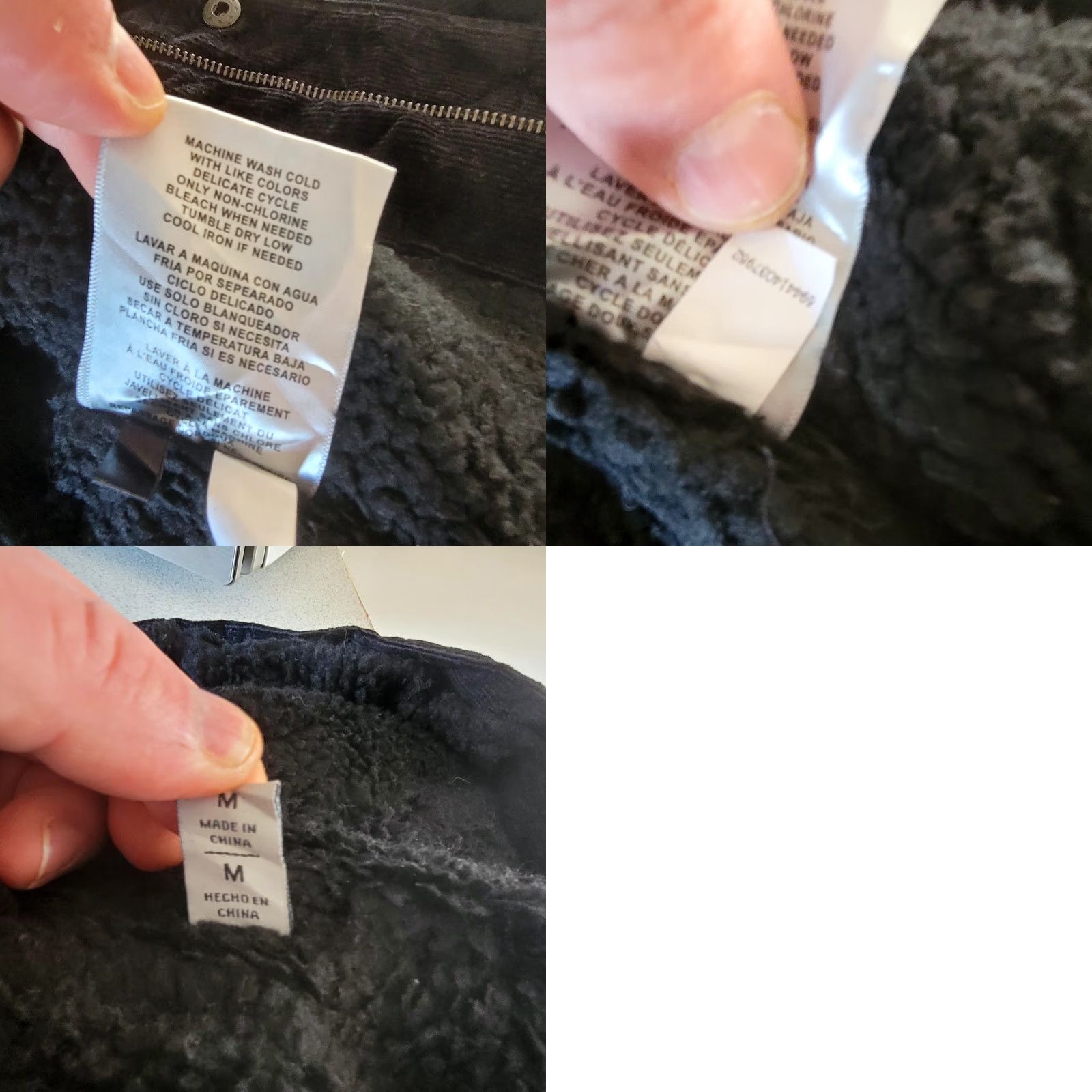 Levi's Levi's Black Corduroy Sherpa Jacket with Hood - Size M Mens Jacket Sherpa Corduroy Black M Size US M / EU 48-50 / 2 - 8 Thumbnail