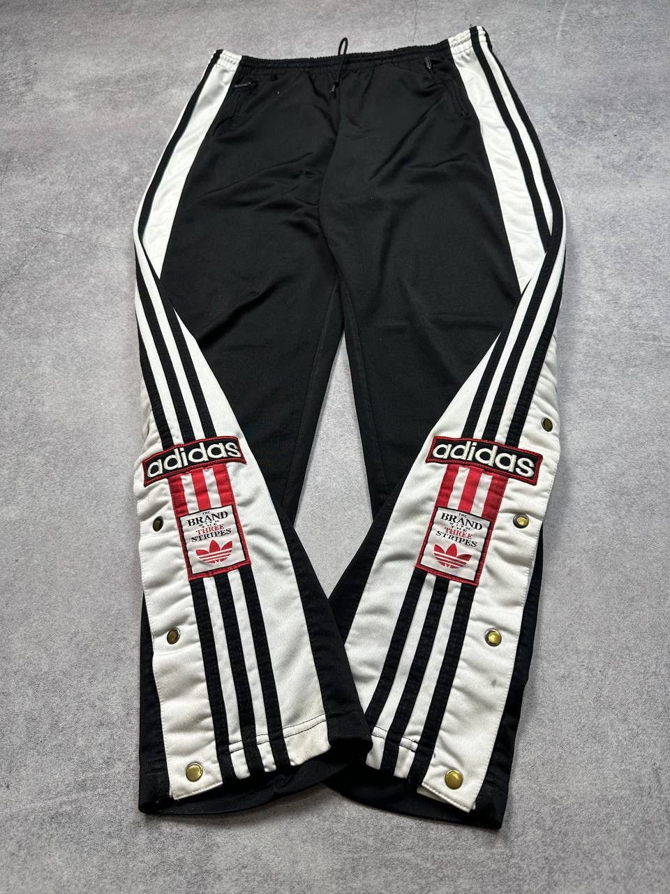 Adidas Vintage Adidas Snap Track Pants, Size S – Iconic 90s Size US 30 / EU 46 - 4 Thumbnail