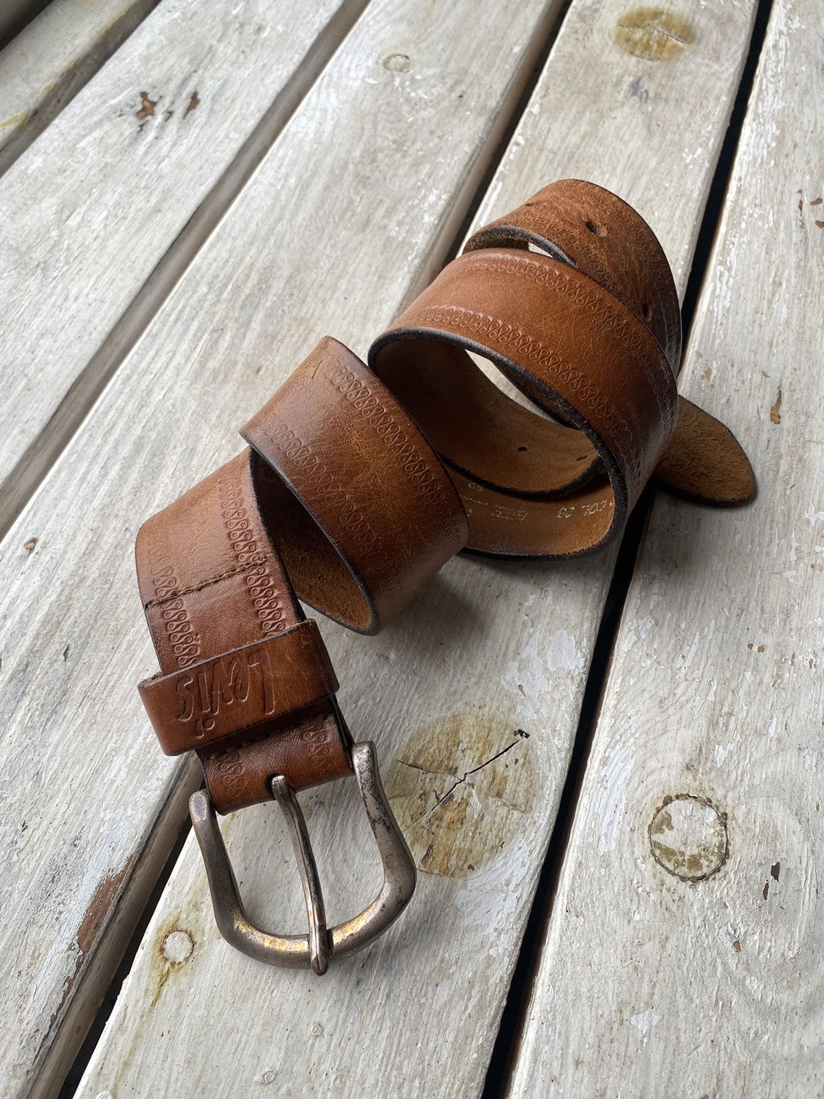 Levi's × Levi's Vintage Clothing × Vintage Cowboy 90s Levi’s Leather Black Belt Made In Italy Size ONE SIZE - 1 Thumbnail