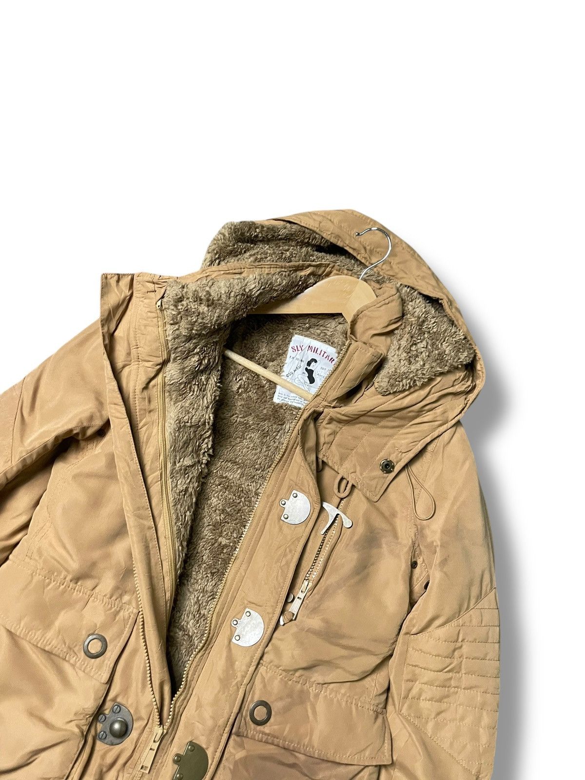 If Six Was Nine × Japanese Brand × Le Grande Bleu (L.G.B.) SLY Military Amelia Brand Fur Jacket (64) Size US XXS / EU 40 - 8 Thumbnail