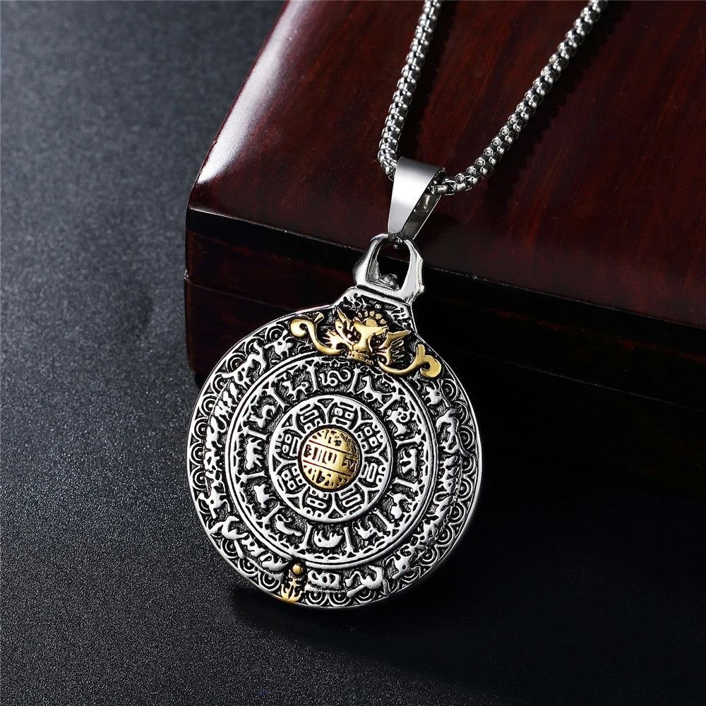 Vintage Retro Amulet Nine Palaces Necklace Size ONE SIZE - 2 Thumbnail