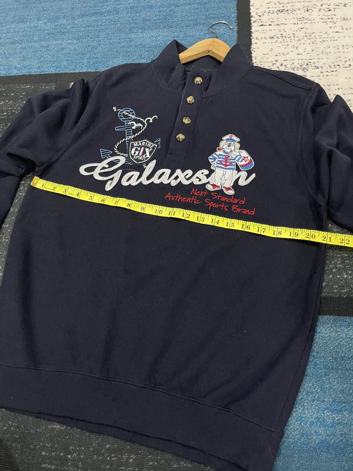 Japanese Brand Galaxson Marine Spirit Half Button Sweatshirt Size US XL / EU 56 / 4 - 10 Thumbnail