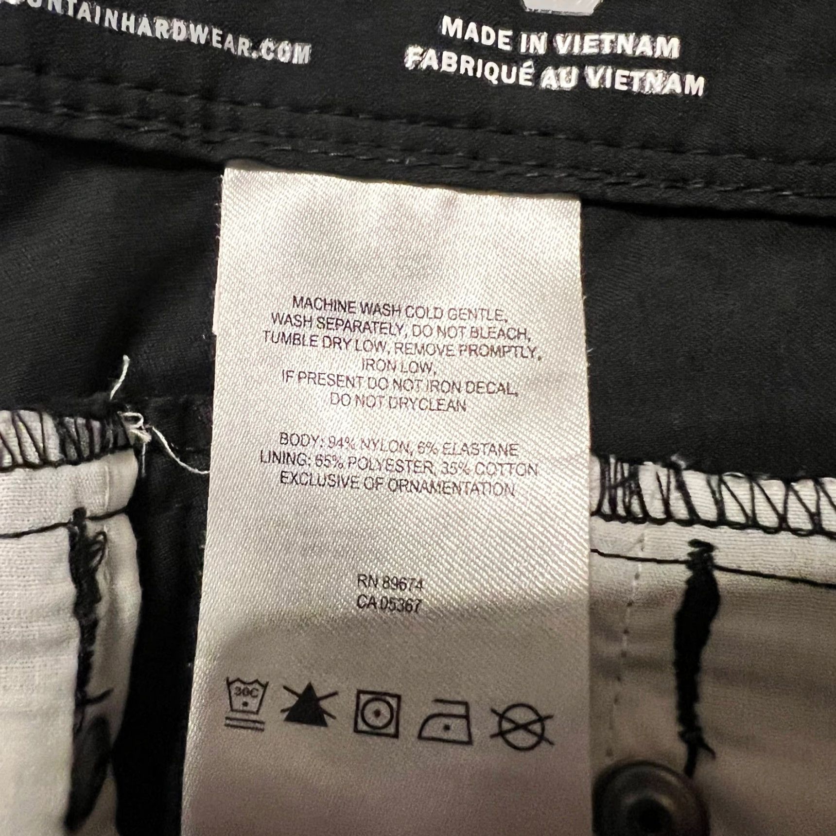 Mountain Hardwear Mountain Hardwear Pants Womens 10 Regular Black Nylon Hiking Ankle 34x30.5 Womens Size 32" / US 10 / IT 46 - 6 Thumbnail