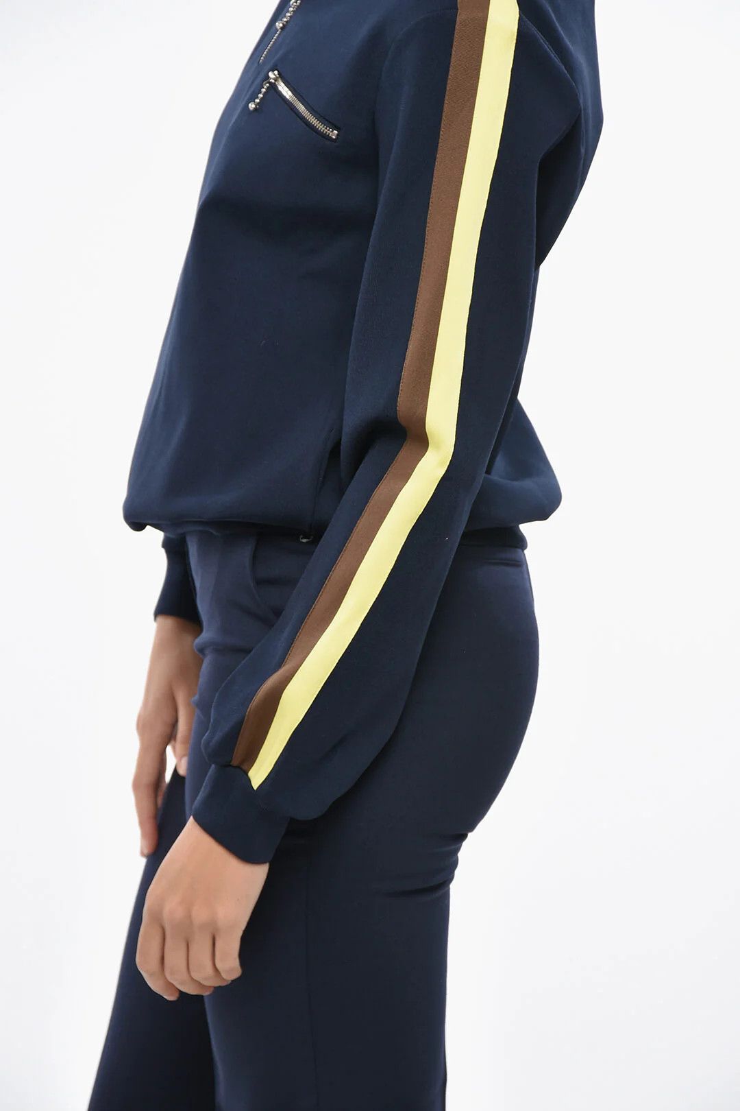 Tory Burch og1mm0426 Nylon Sweatshirt in Blue Size M / US 6-8 / IT 42-44 - 3 Thumbnail