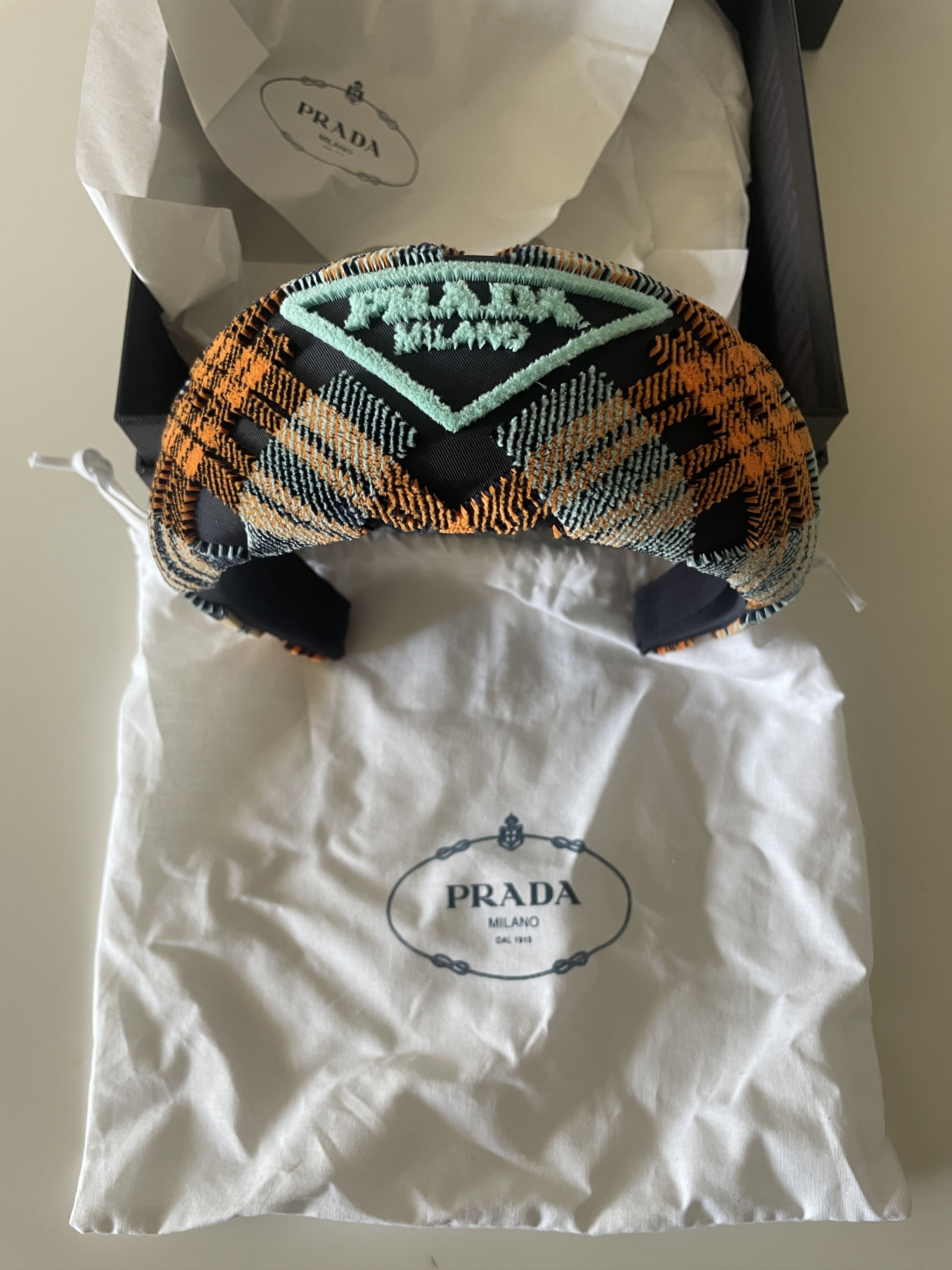 Prada Prada Logo headband Size ONE SIZE - 2 Thumbnail