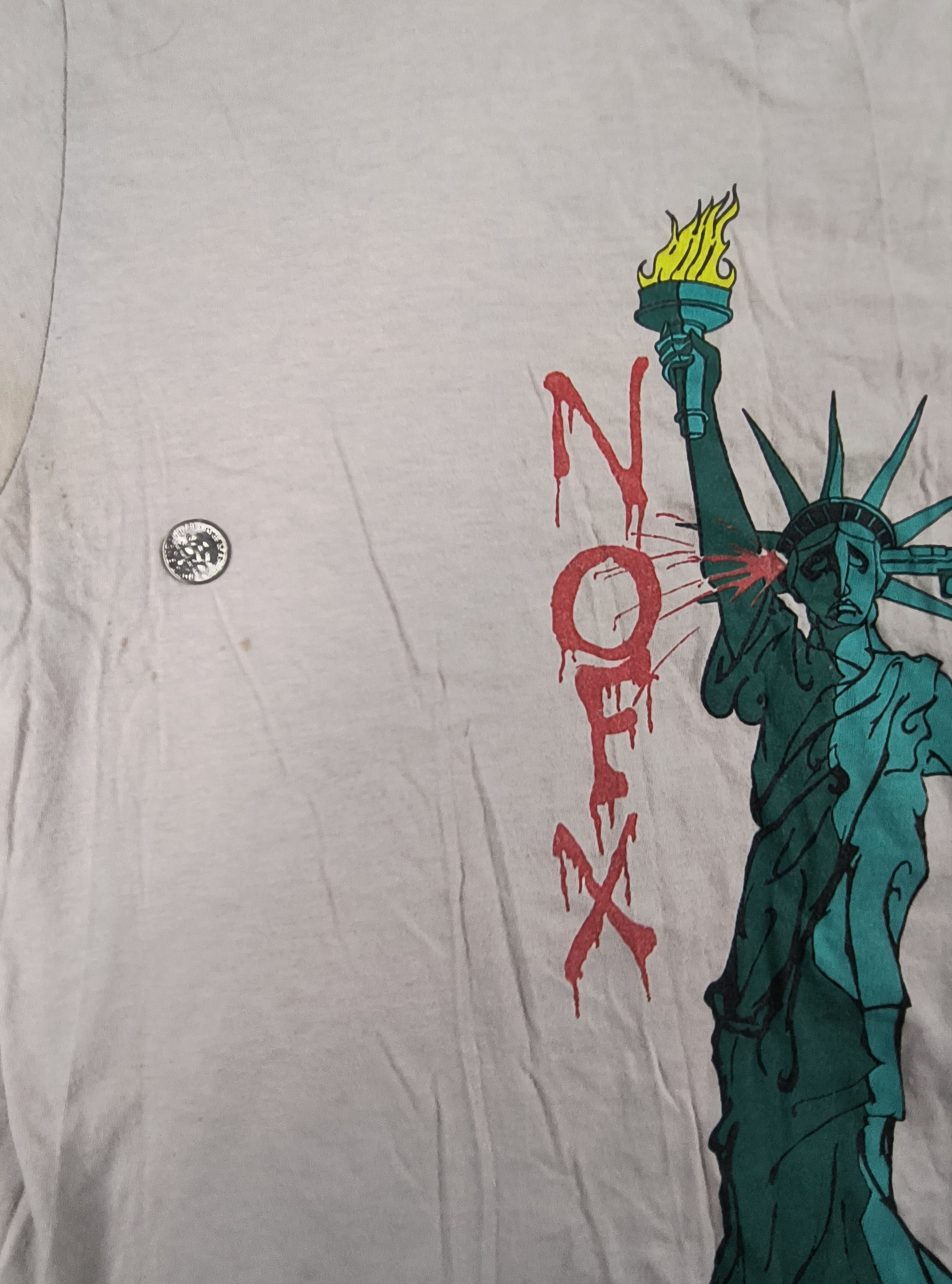 Band Tees Vintage Y2K NOFX rock against Bush tour 2004 Size US M / EU 48-50 / 2 - 7 Thumbnail