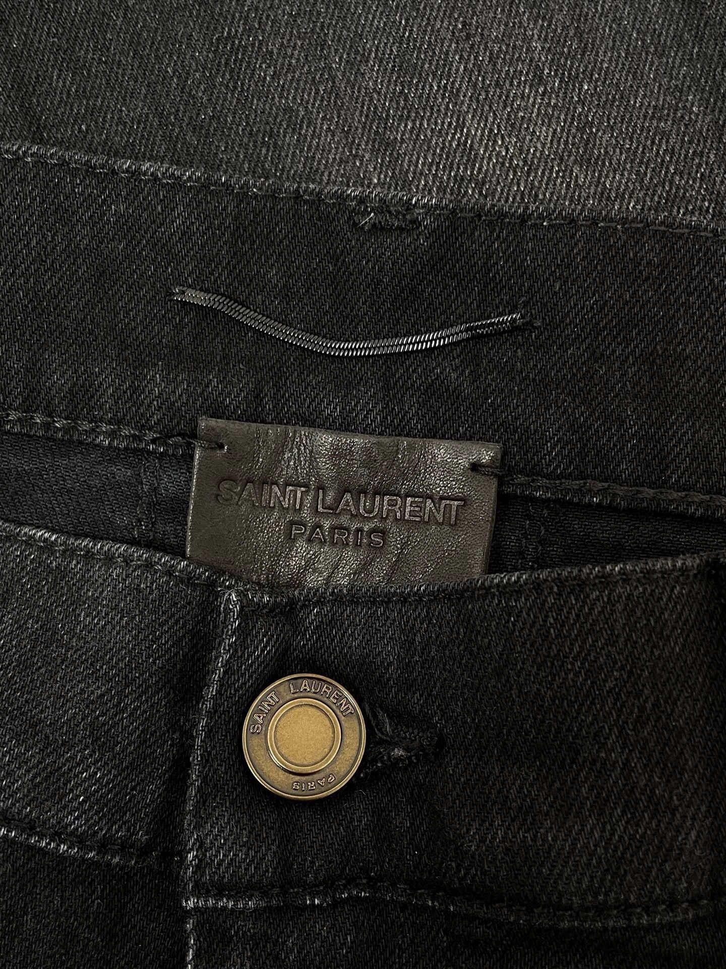 Saint Laurent Paris Saint Laurent D02 Straight Jeans Black 30 Size US 30 / EU 46 - 3 Thumbnail