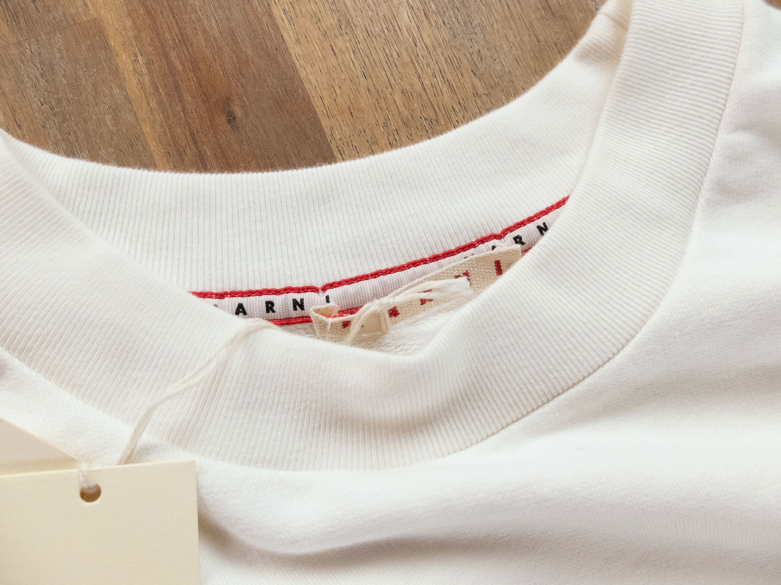 Marni MARNI ivory white relaxed fit 3D logo cotton sweatshirt XXL Size US XXL / EU 58 / 5 - 3 Thumbnail