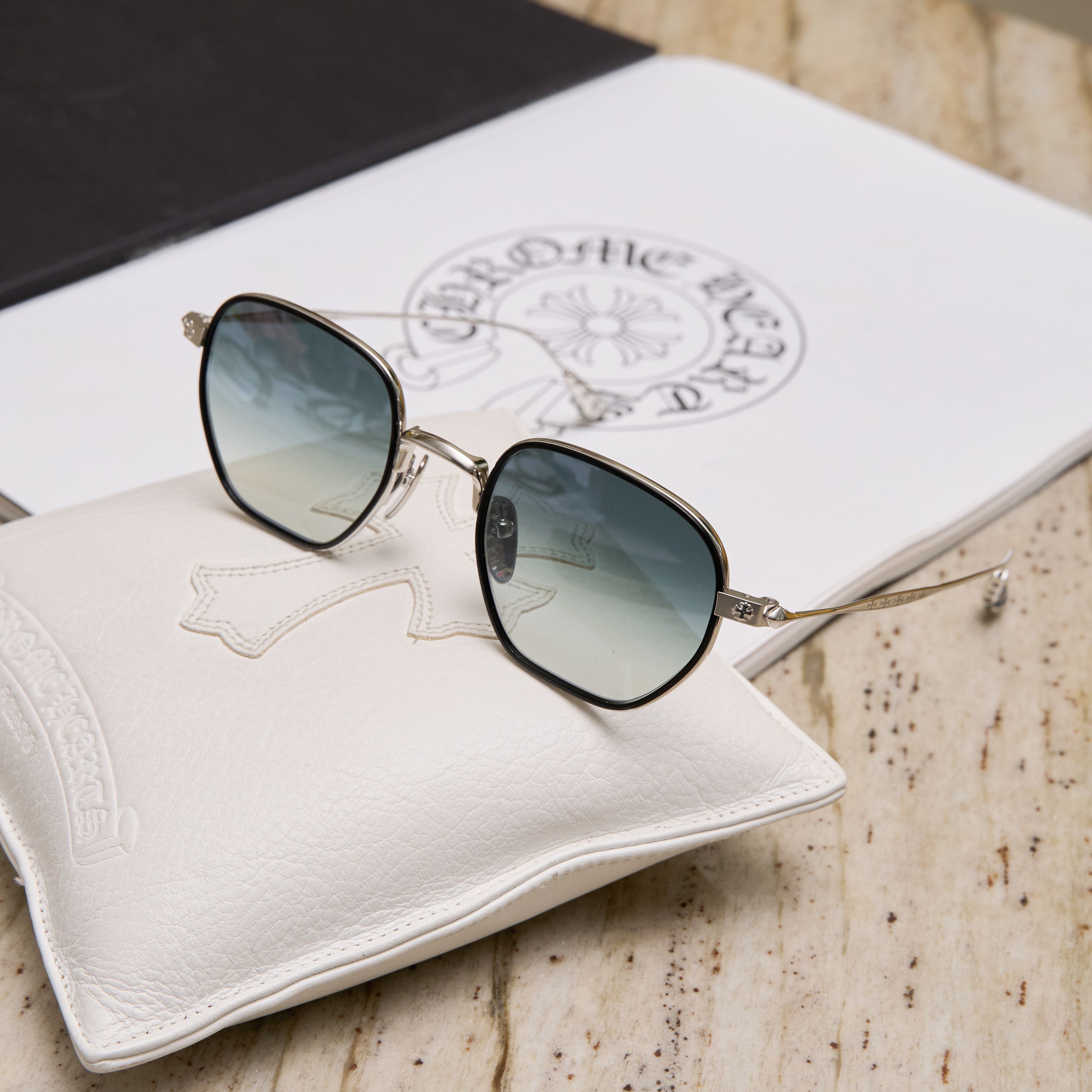 『CHROME BONE PRONE I』 Chrome Hearts Bone Prone I BK-GP Frame - SHENGLI ROAD MARKET