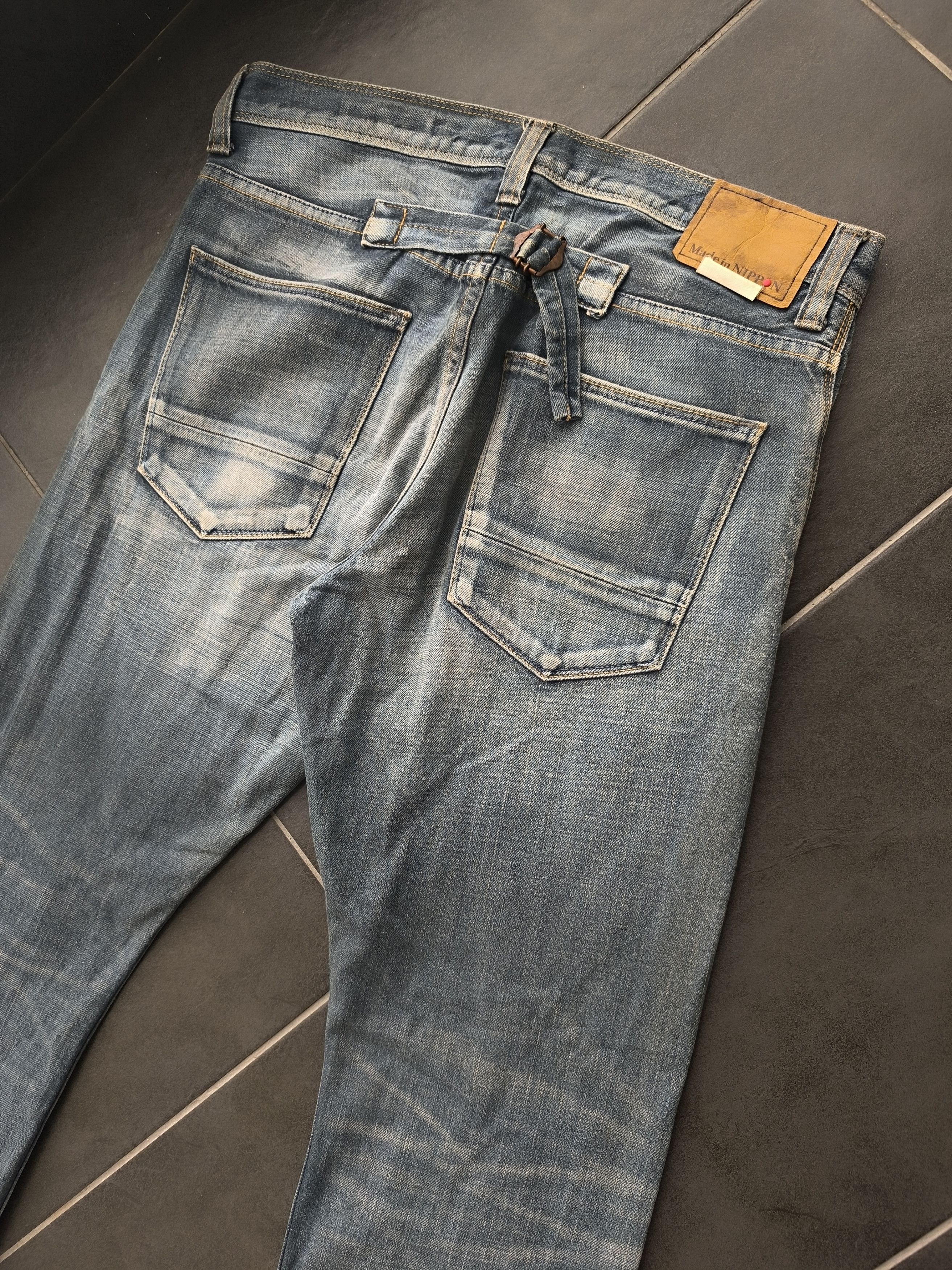 If Six Was Nine × Japanese Brand × Le Grande Bleu (L.G.B.) FLARE JEANS BUCKLE BACK NUMBER JEANS Size US 34 / EU 50 - 7 Thumbnail