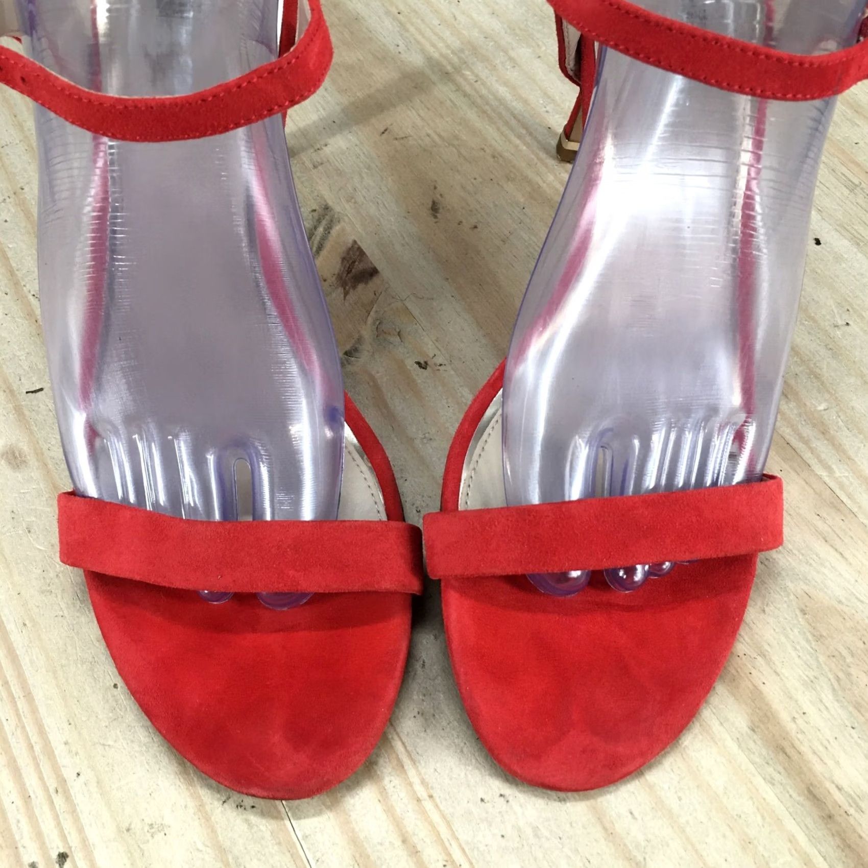 Kenneth Cole Kenneth Cole New York Heels Womens 9.5 M Dress Stiletto Buckle Strap Red Suede Size L / US 10 / IT 46 - 7 Thumbnail