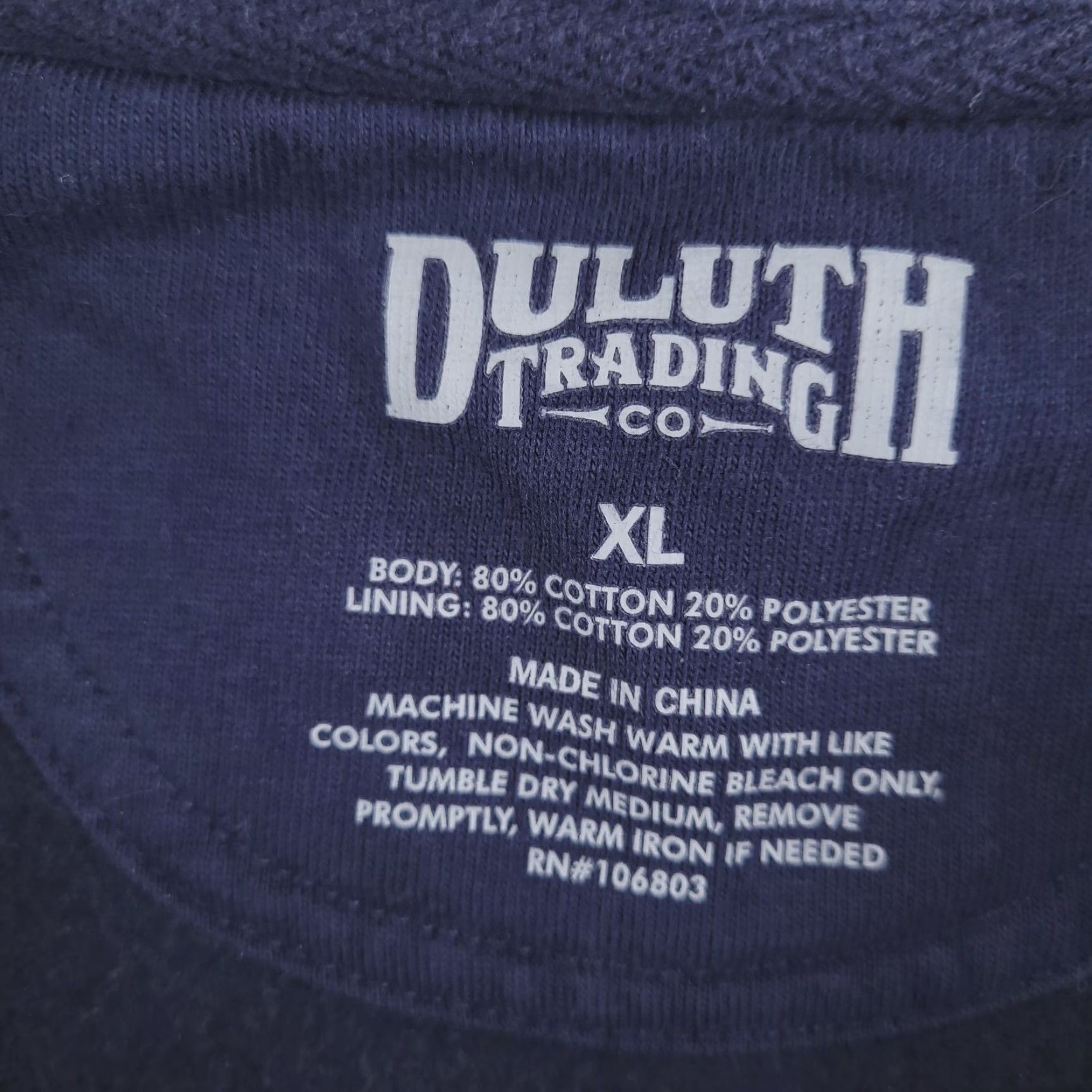Vintage Duluth Sweatshirt Womens XL Navy Blue Heavyweight Henley Pullover Size XL / US 12-14 / IT 48-50 - 2 Thumbnail