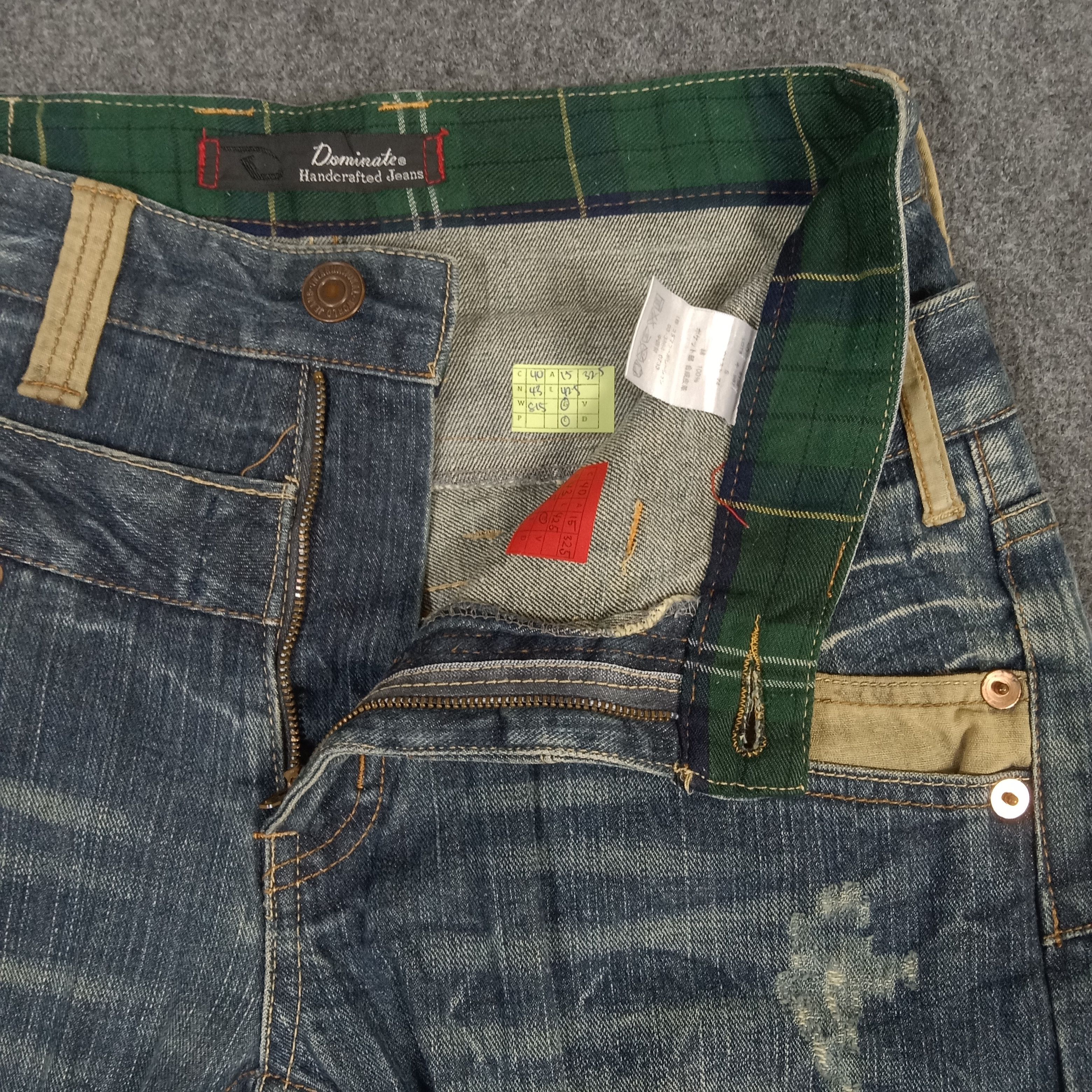 Japanese Brand × Vintage Dominate Handcrafted Double Waist Rock Style Jeans Size US 30 / EU 46 - 12 Thumbnail
