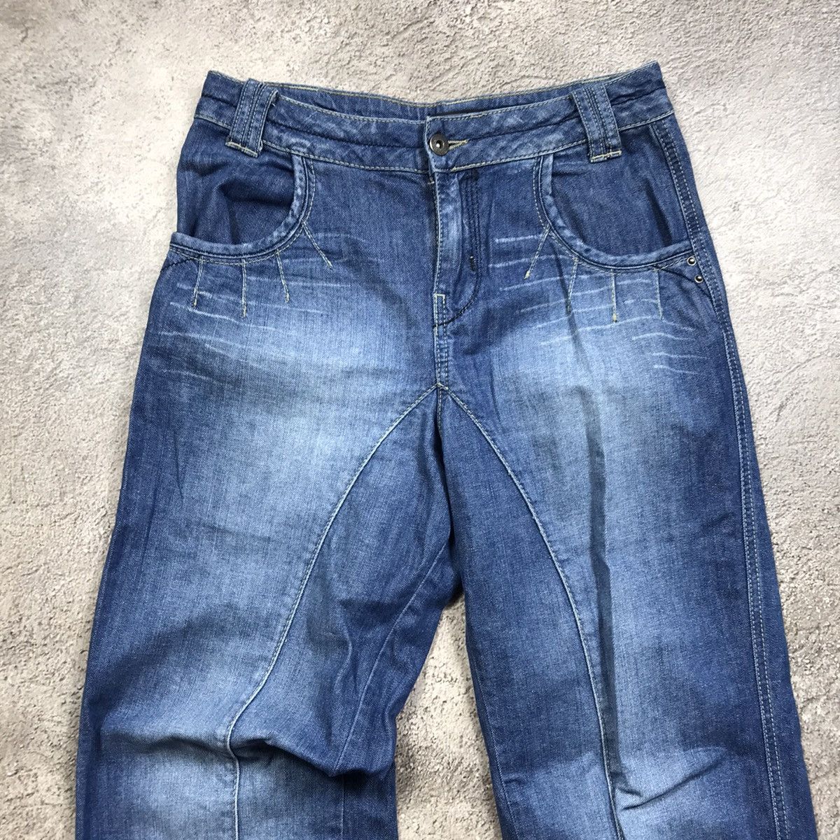 Vintage Vintage 90s Baggy Distressed Cargo Pants Grunge Y2K Logo 25 Size 25" / US 0 / IT 36 - 3 Thumbnail