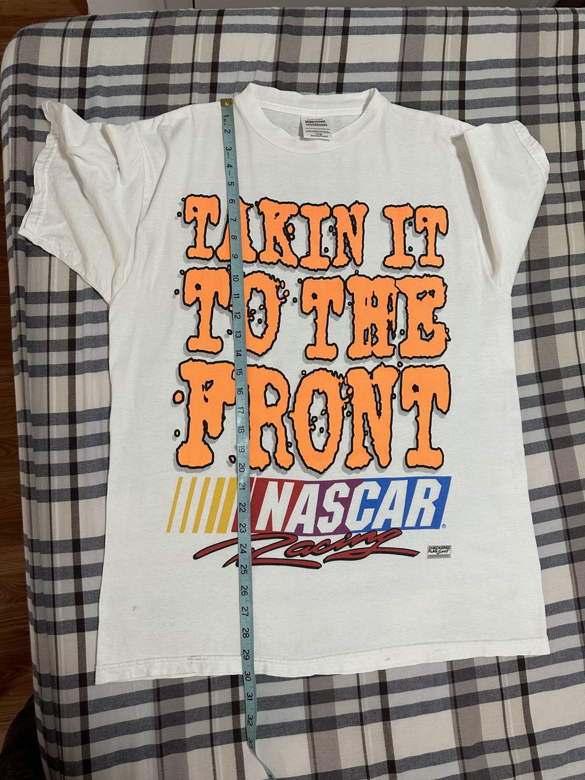NASCAR × Vintage Vintage 90s Nascar T Shirt Size L Takin It To The Front Size US L / EU 52-54 / 3 - 4 Thumbnail