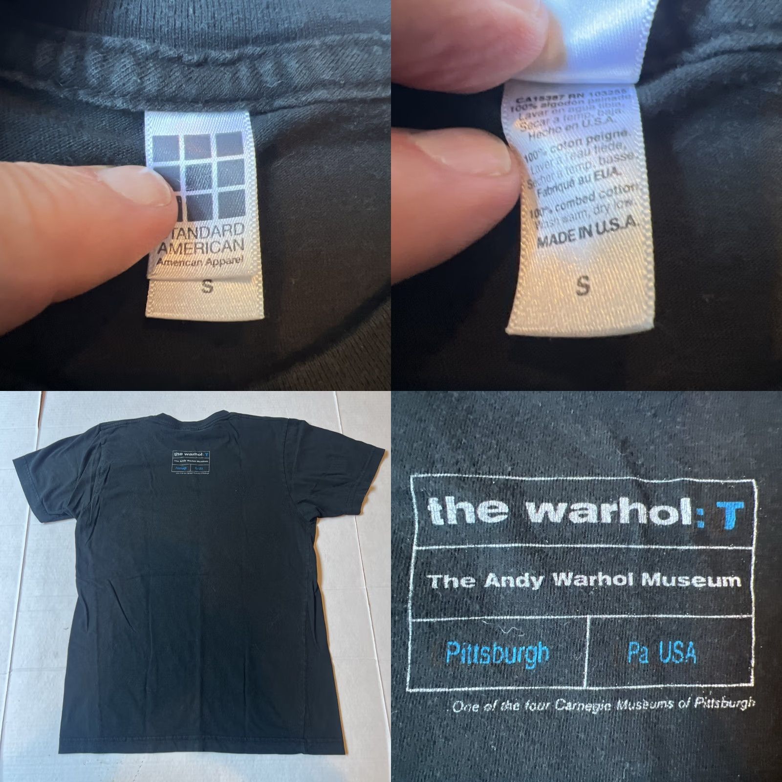 Vintage VINTAGE Andy Warhol Museum Pittsburgh Shirt Fright Wig Art Small 1986 Black Cotton Crew Short Sleeve Logo Tee Mens Women Girls Boys Size US S / EU 44-46 / 1 - 8 Thumbnail