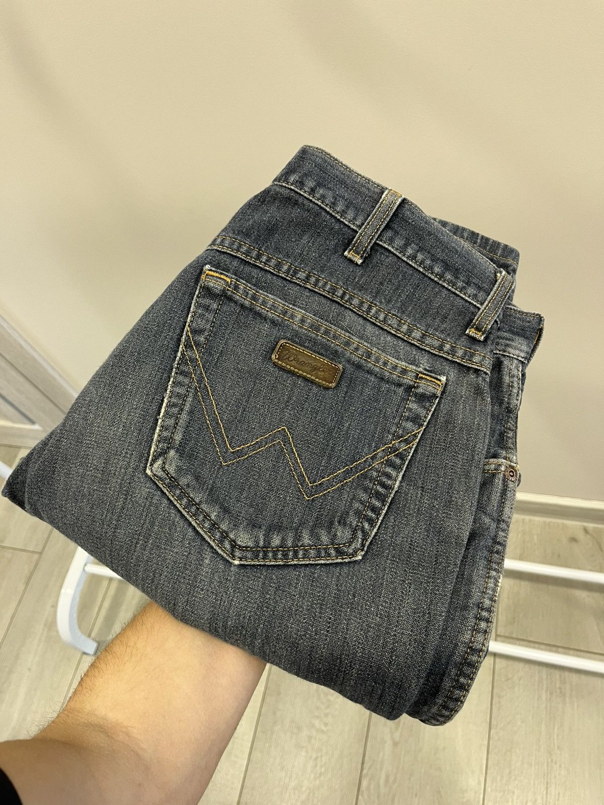 Wrangler VINTAGE BAGGY WRANGLER Y2K NAVY BLUE FADED DENIM JEANS 34x34 Size US 34 / EU 50 - 6 Thumbnail