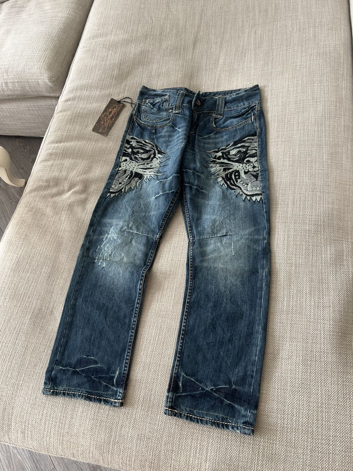 Ed Hardy Vintage Ed Hardy Tiger Denim Jeans Y2K by Christian Audigier Size US 32 / EU 48 - 2 Thumbnail