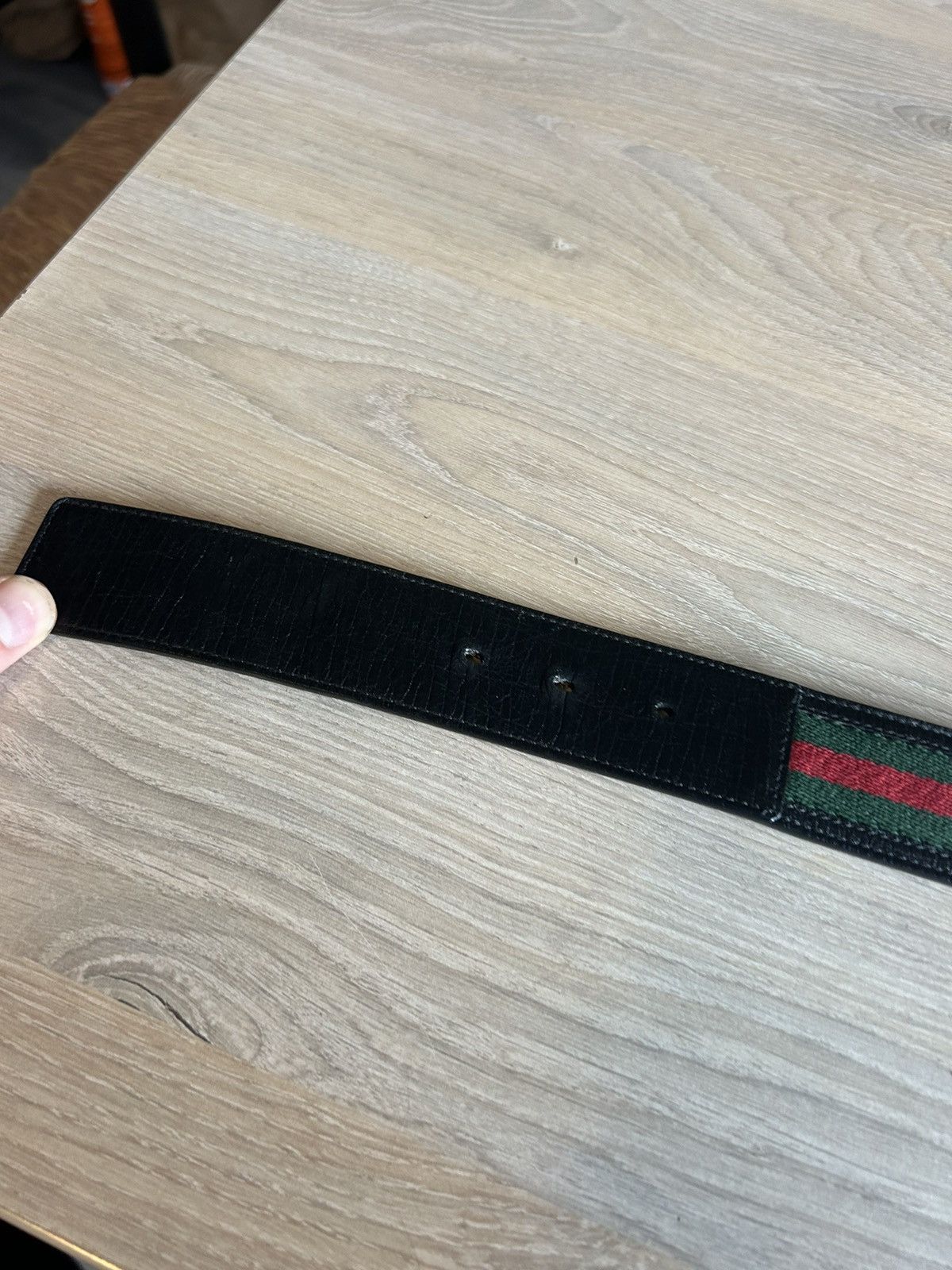 Gucci GG Web Stripe Belt - Black and Red, Iconic GG Buckle Size 38 - 5 Thumbnail