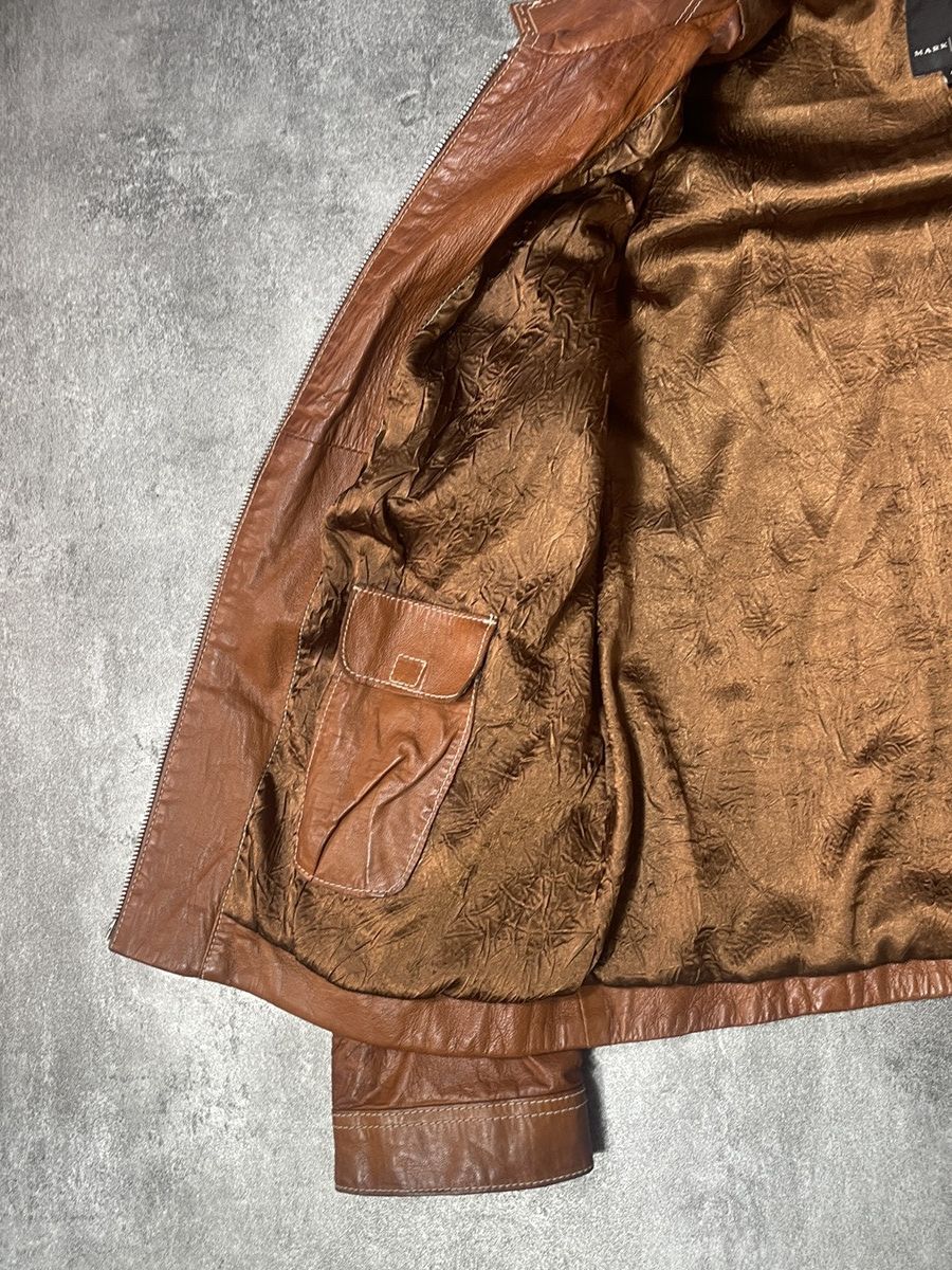 Vintage 🔥Offers🔥Vintage Y2K Real Genuine Leather Jacket Boxy Solid Size S / US 4 / IT 40 - 7 Thumbnail