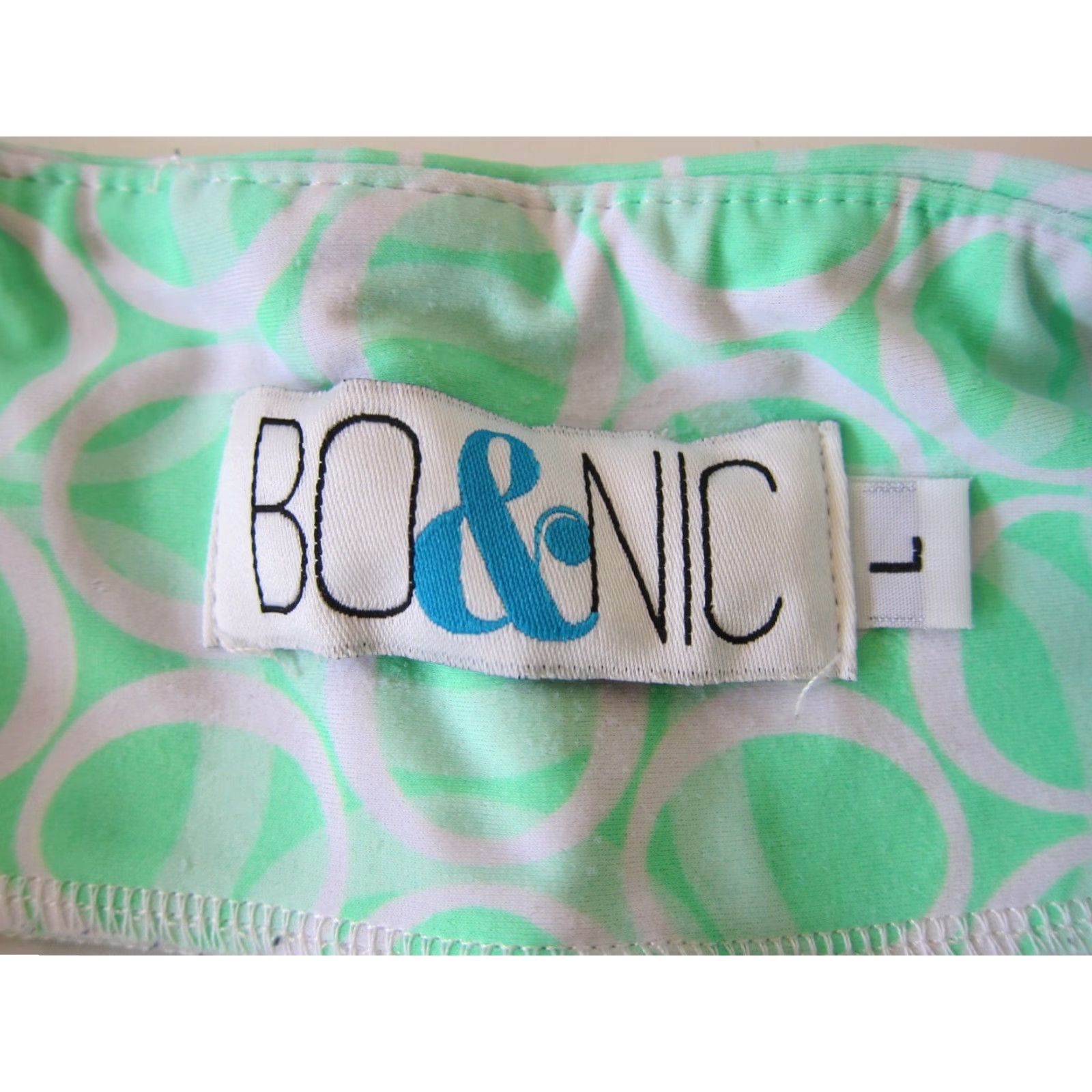 Vintage BO & NIC Green White Polka Dot Stretch Tennis Skort L Women Activewear Short Skirt Built In Shorts Size 36" / US 14 / IT 50 - 4 Thumbnail