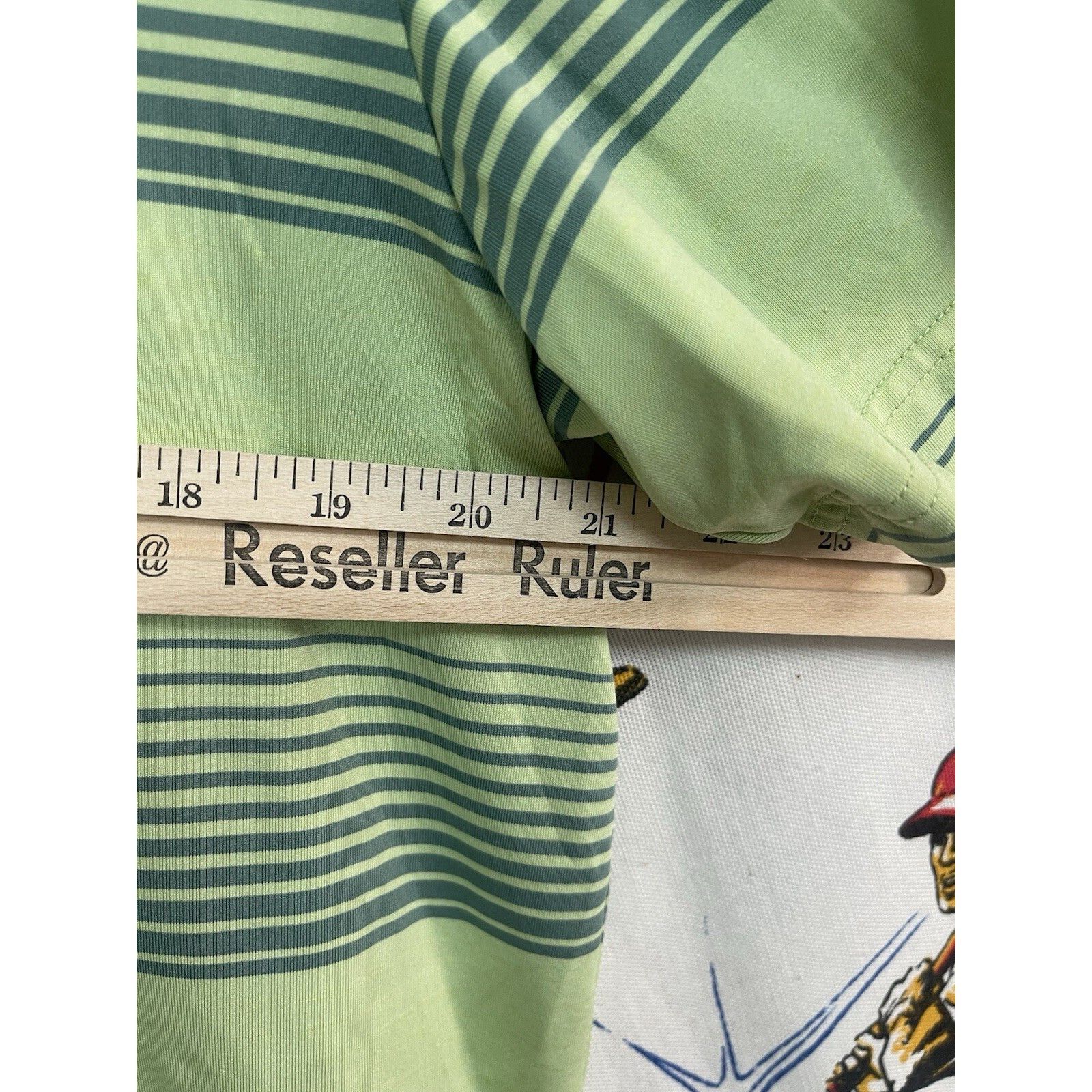 Under Armour Under Armour Polo Men's Large Green Striped Short Sleeve Col Size US L / EU 52-54 / 3 - 7 Thumbnail