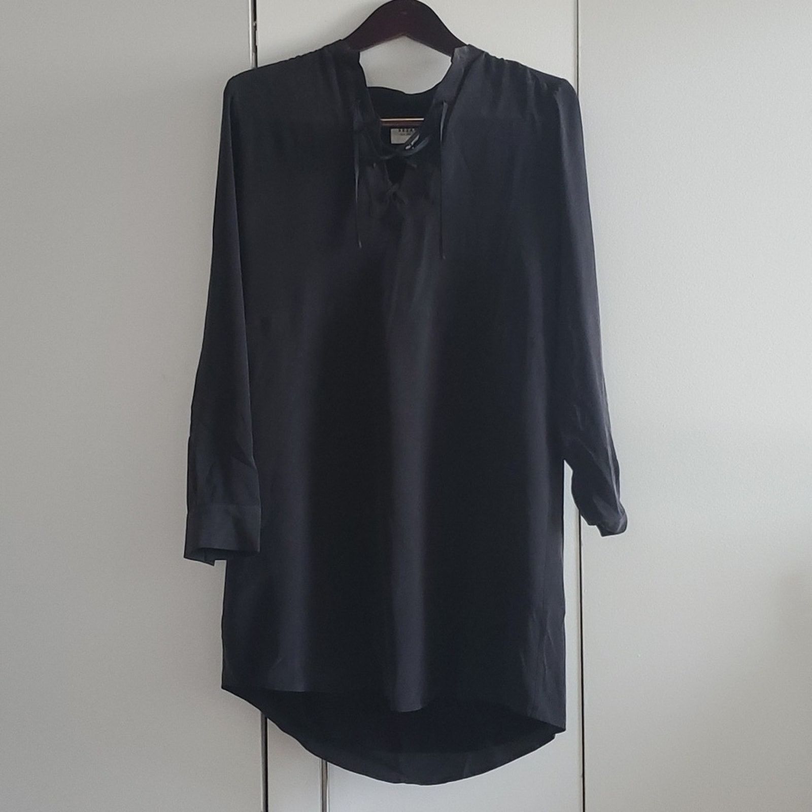 Sezane NWT Sezane Size 38 Robe Charlotte Silk black dress Grailed