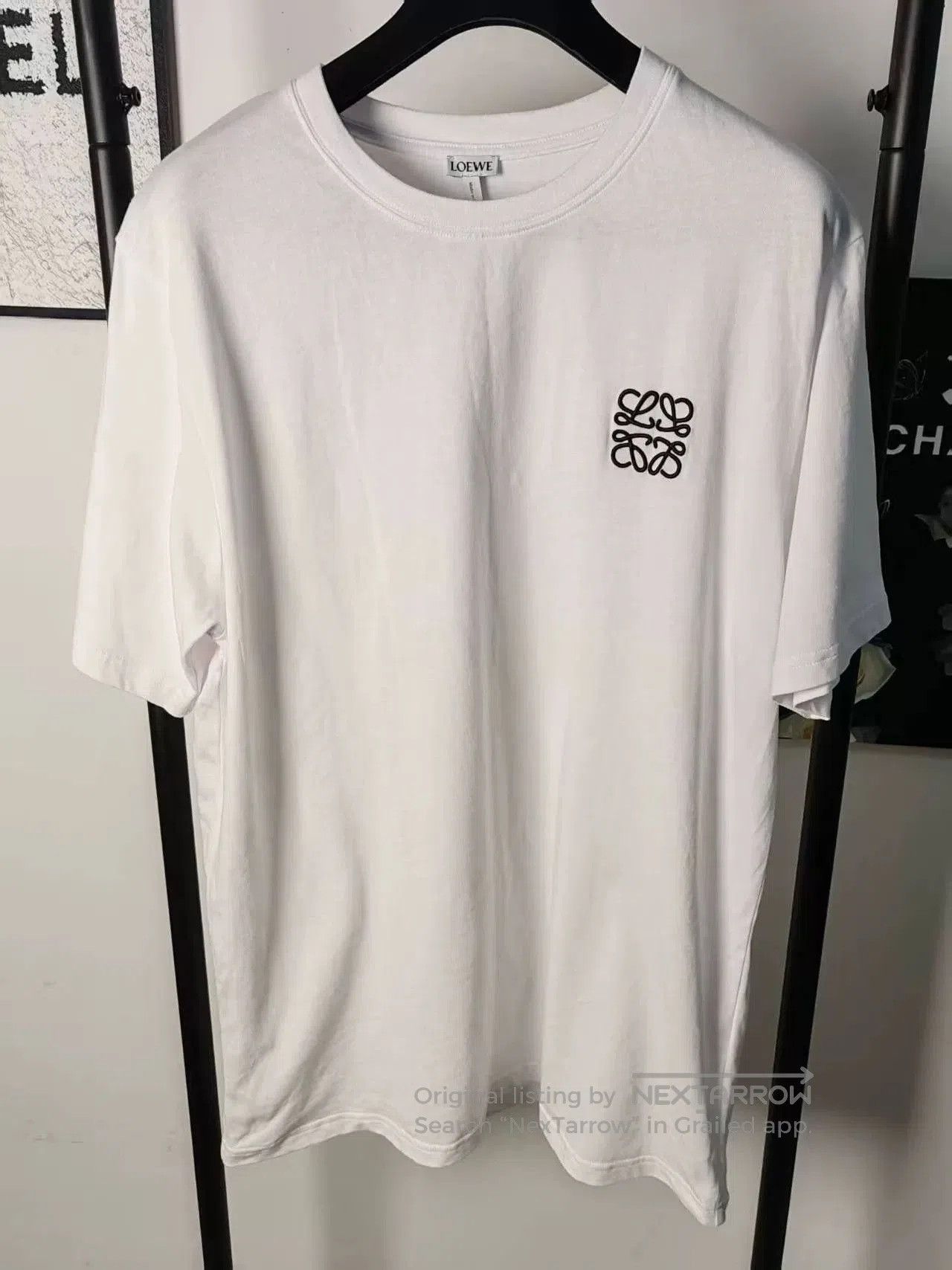 Loewe Logo Embroidered Short Sleeve Shirt.